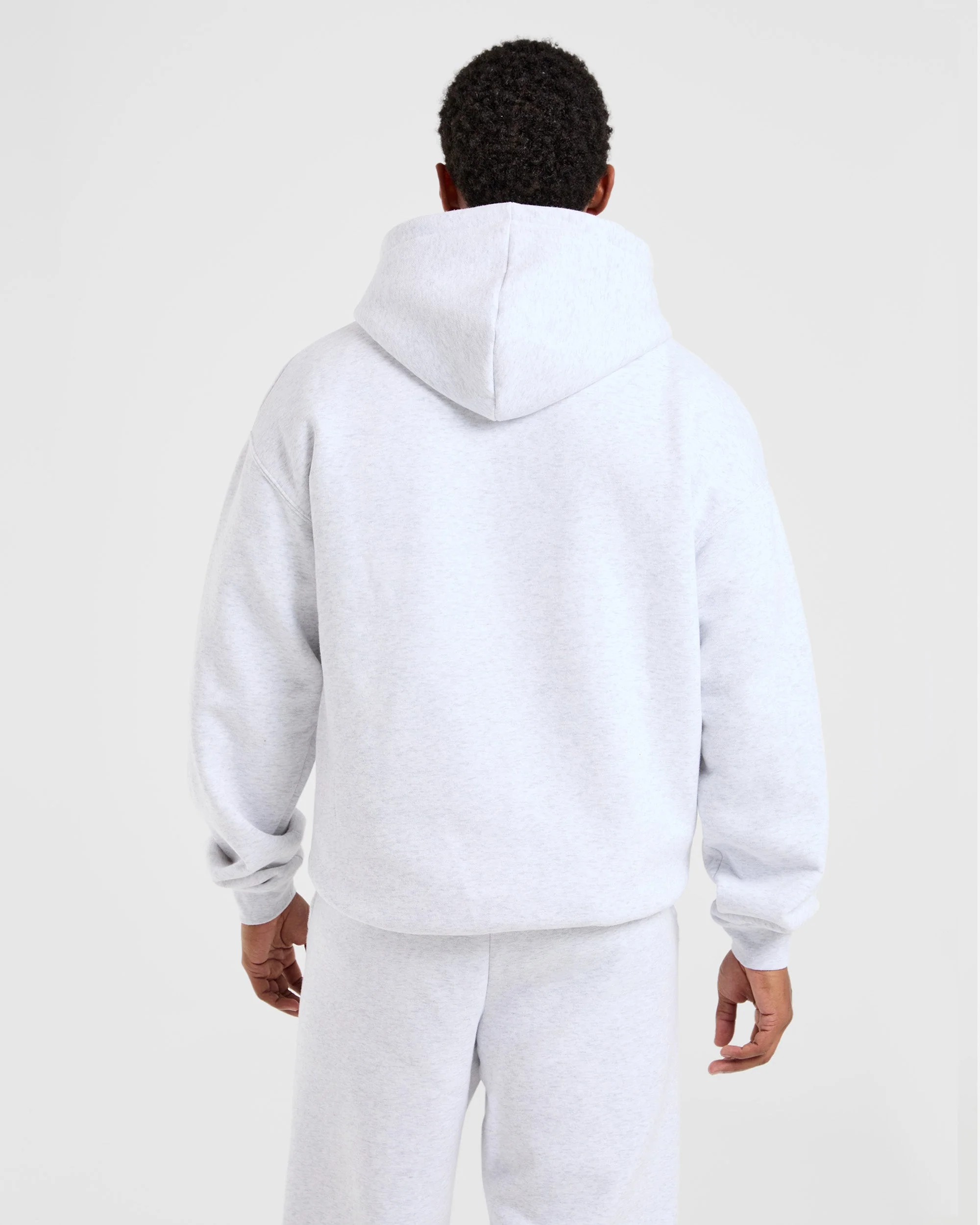 Academy Oversized Hoodie - Grey Marl - Image 2