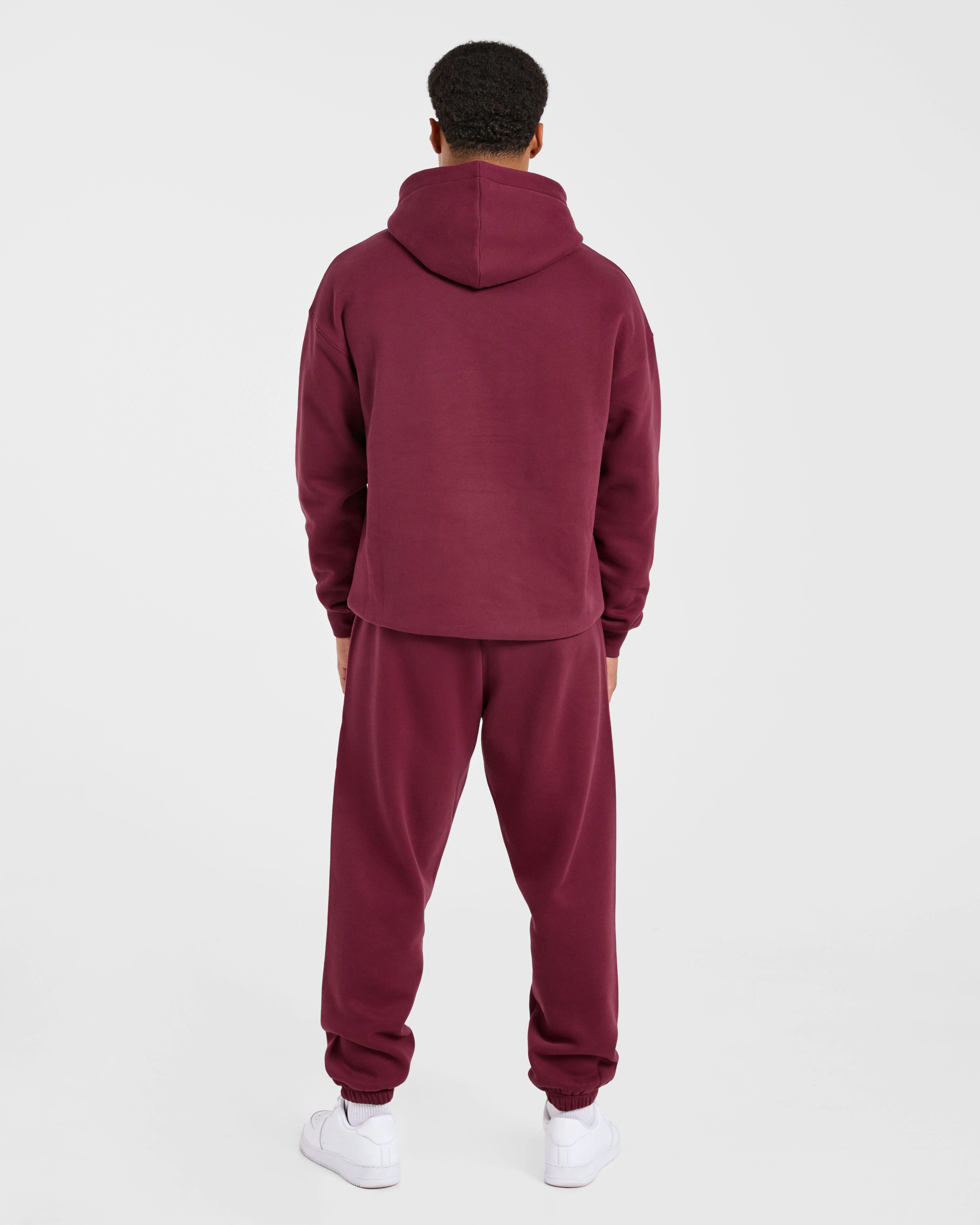 Academy Oversized Joggers - Burgundy - Image 4