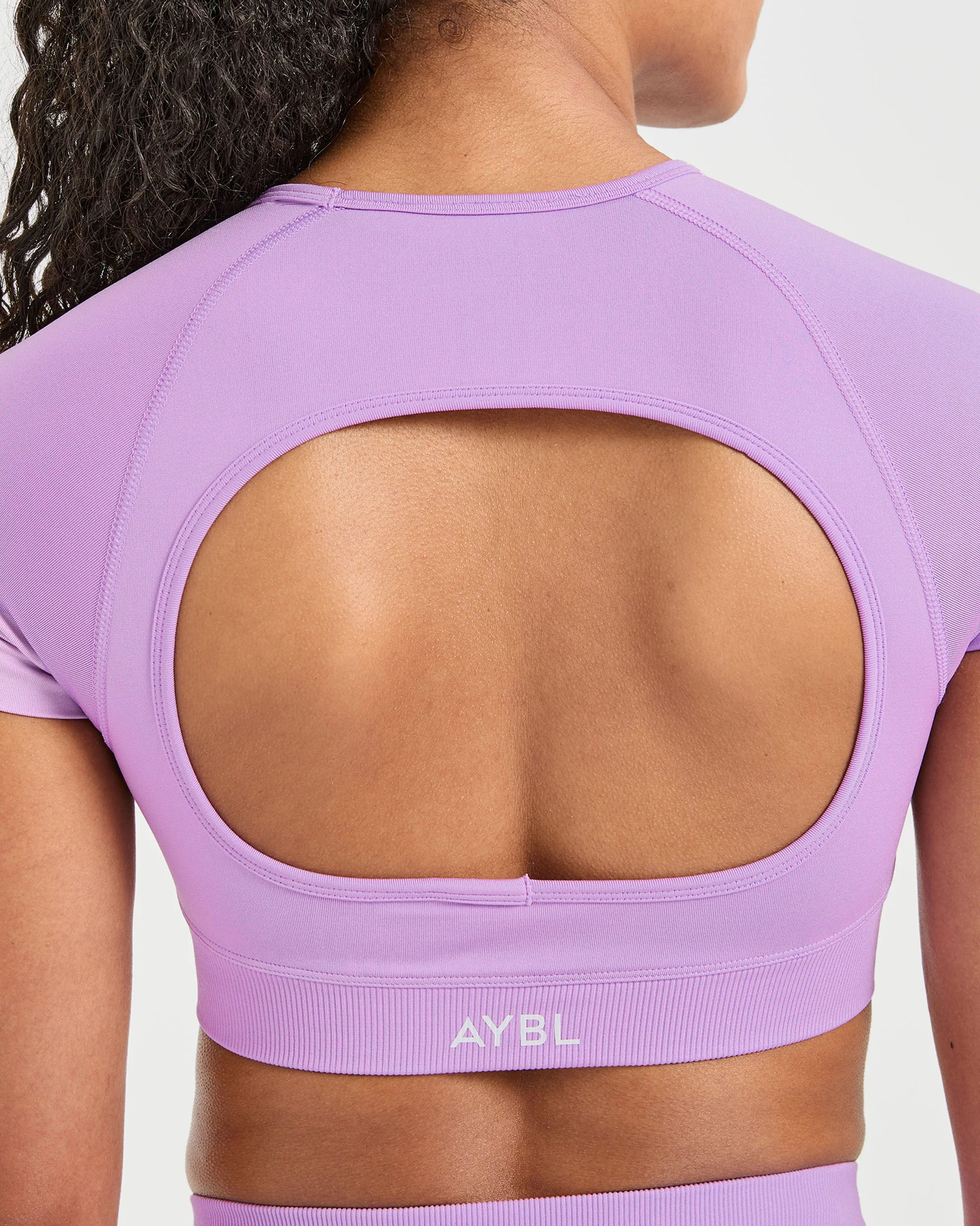 Adapt Seamless Crop Top - Spring Lilac - Image 6