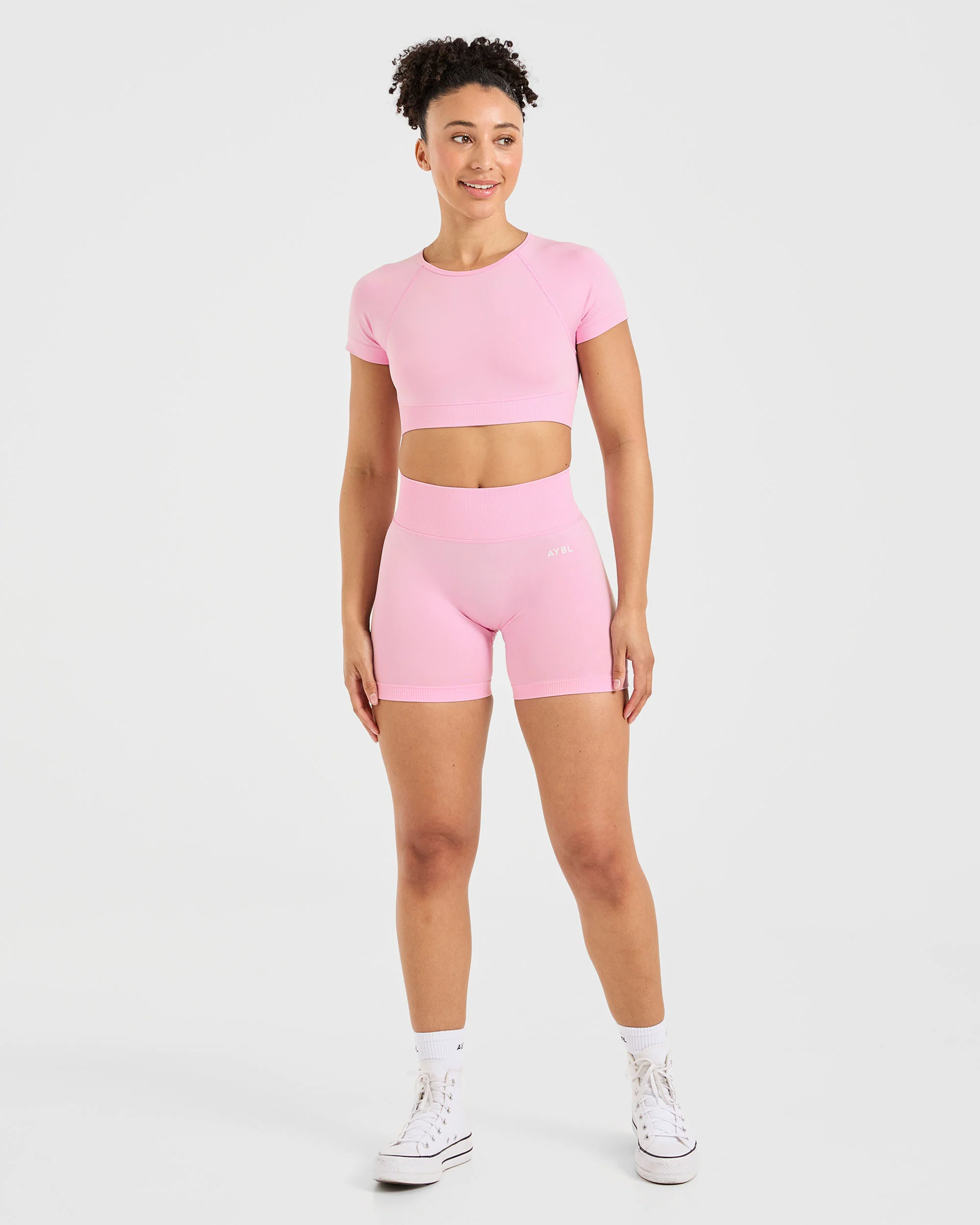 Adapt Seamless Crop Top - Spring Pink - Image 3