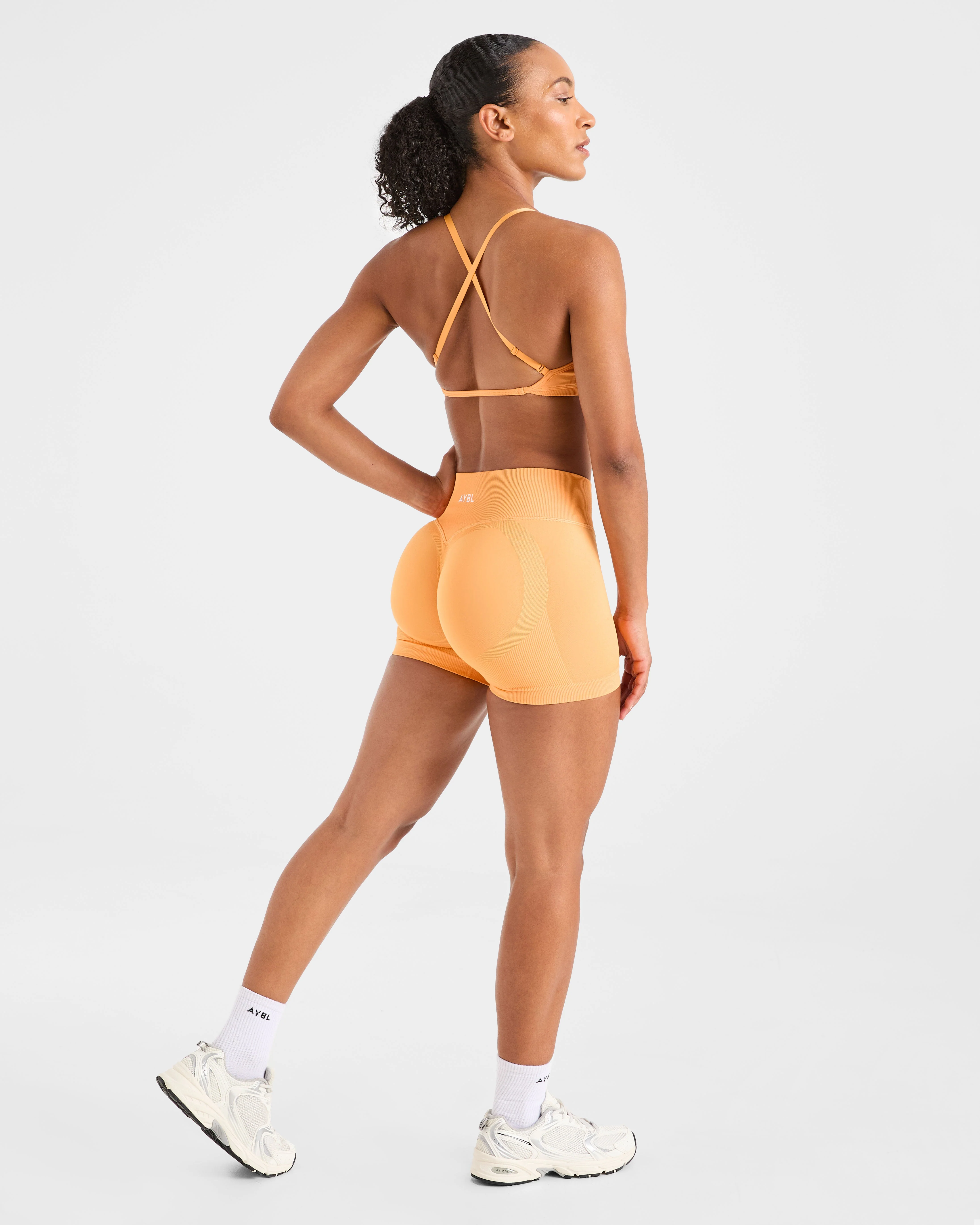 Adapt Seamless Shorts | 4.5" - Bright Orange - Image 4