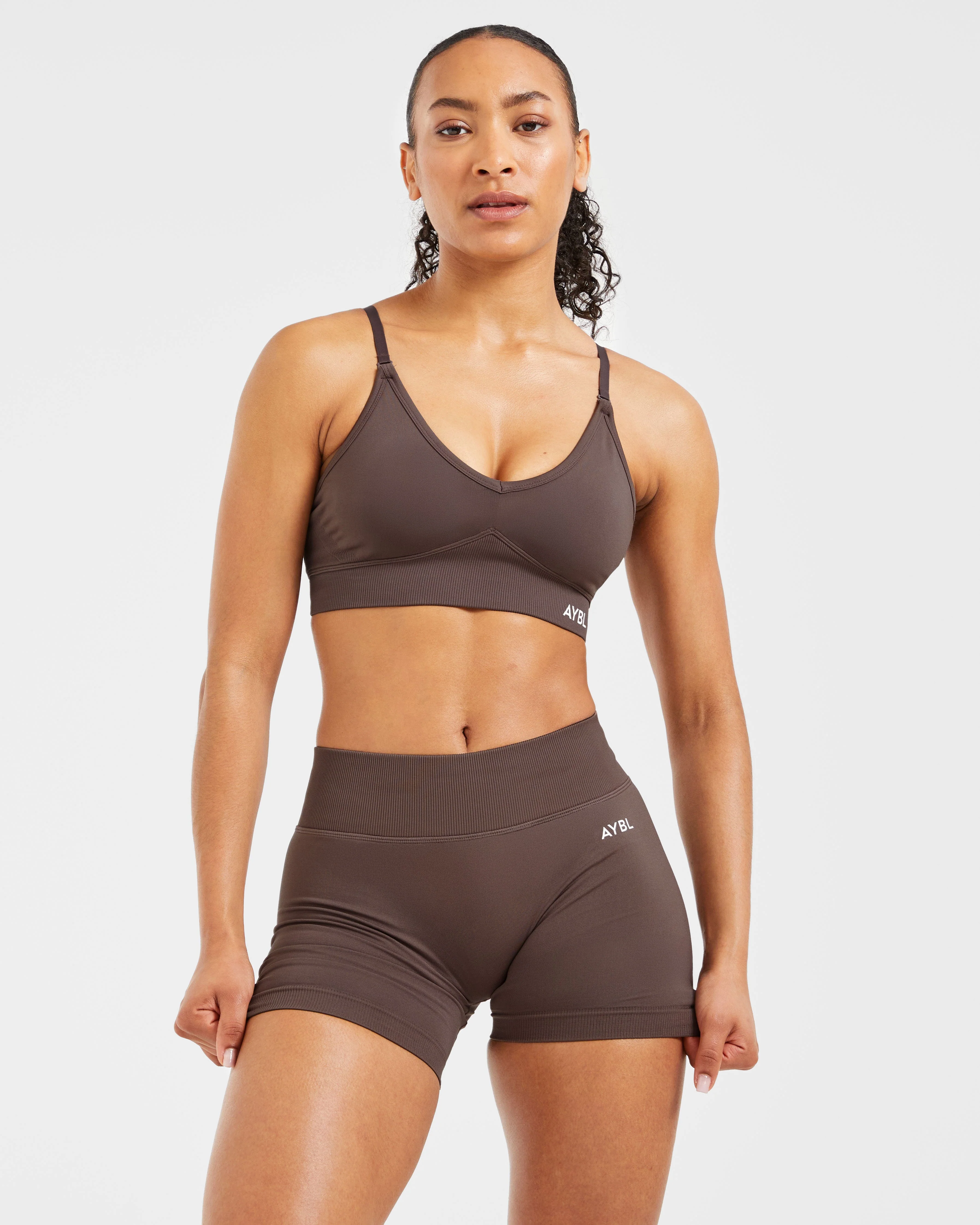 Adapt Seamless Shorts | 4.5" - Brown - Image 7