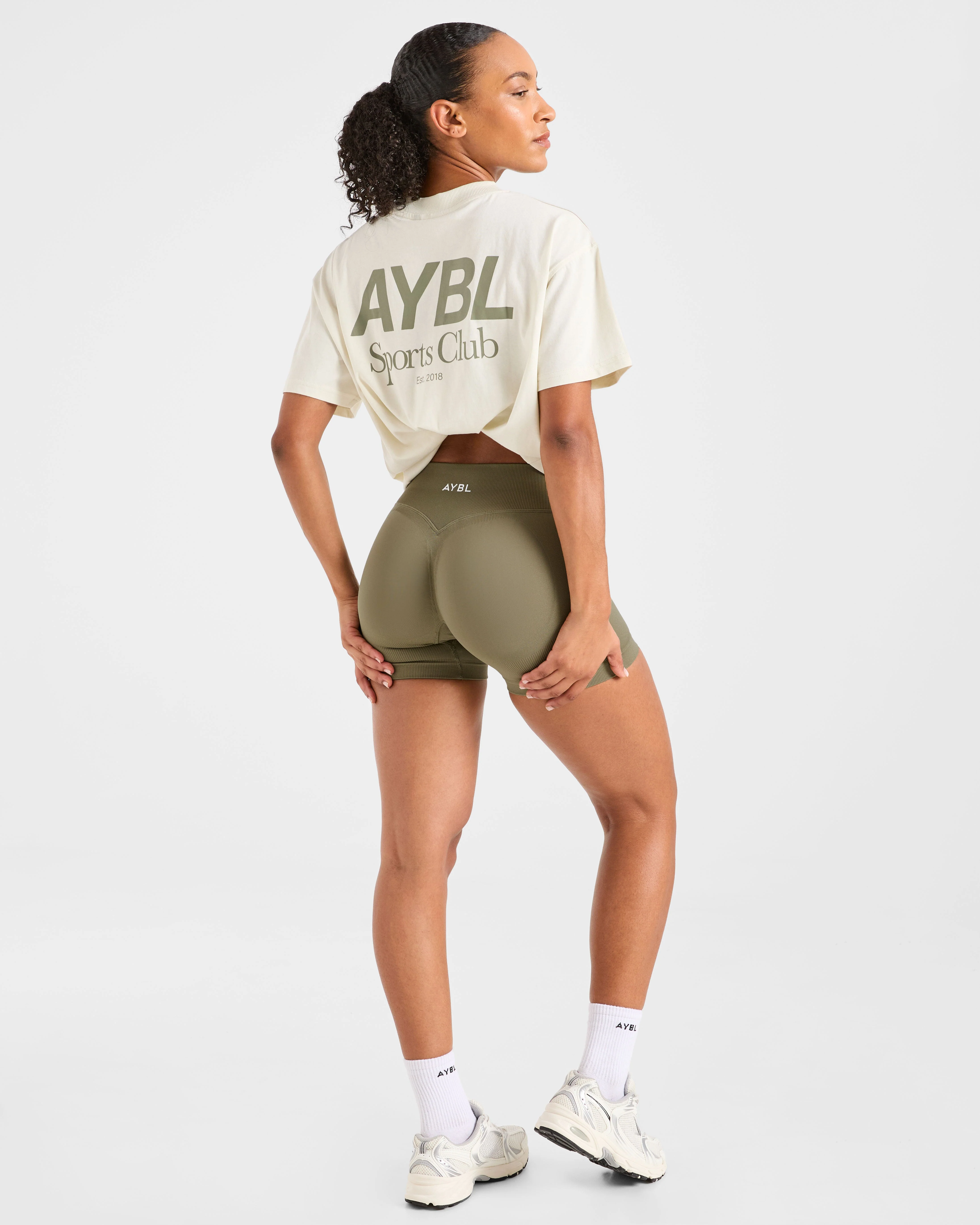 Adapt Seamless Shorts | 4.5" - Muted Olive - Image 8