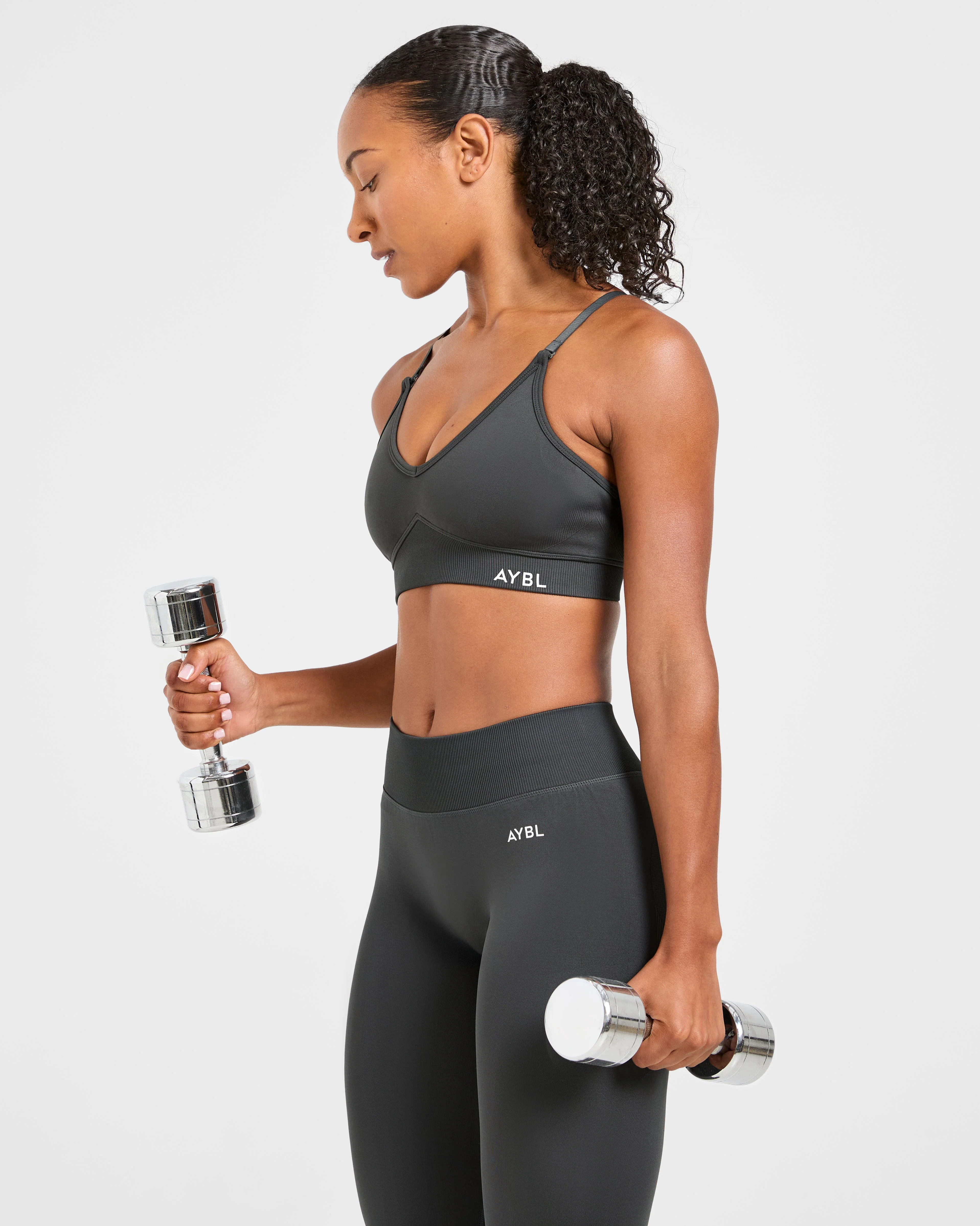 Adapt Seamless Sports Bra - Dark Charcoal - Image 7