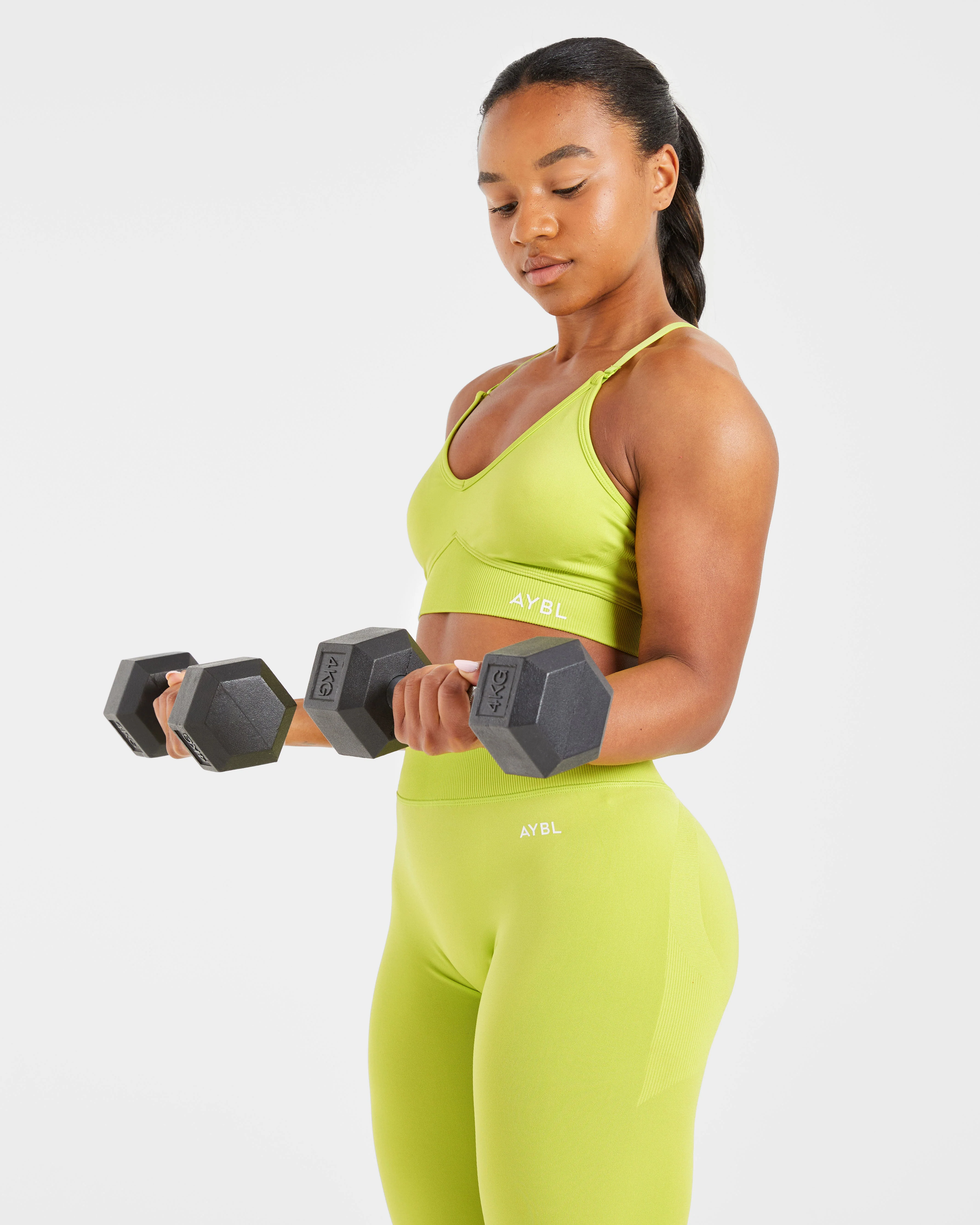 Adapt Seamless Sports Bra - Lime Green - Image 8