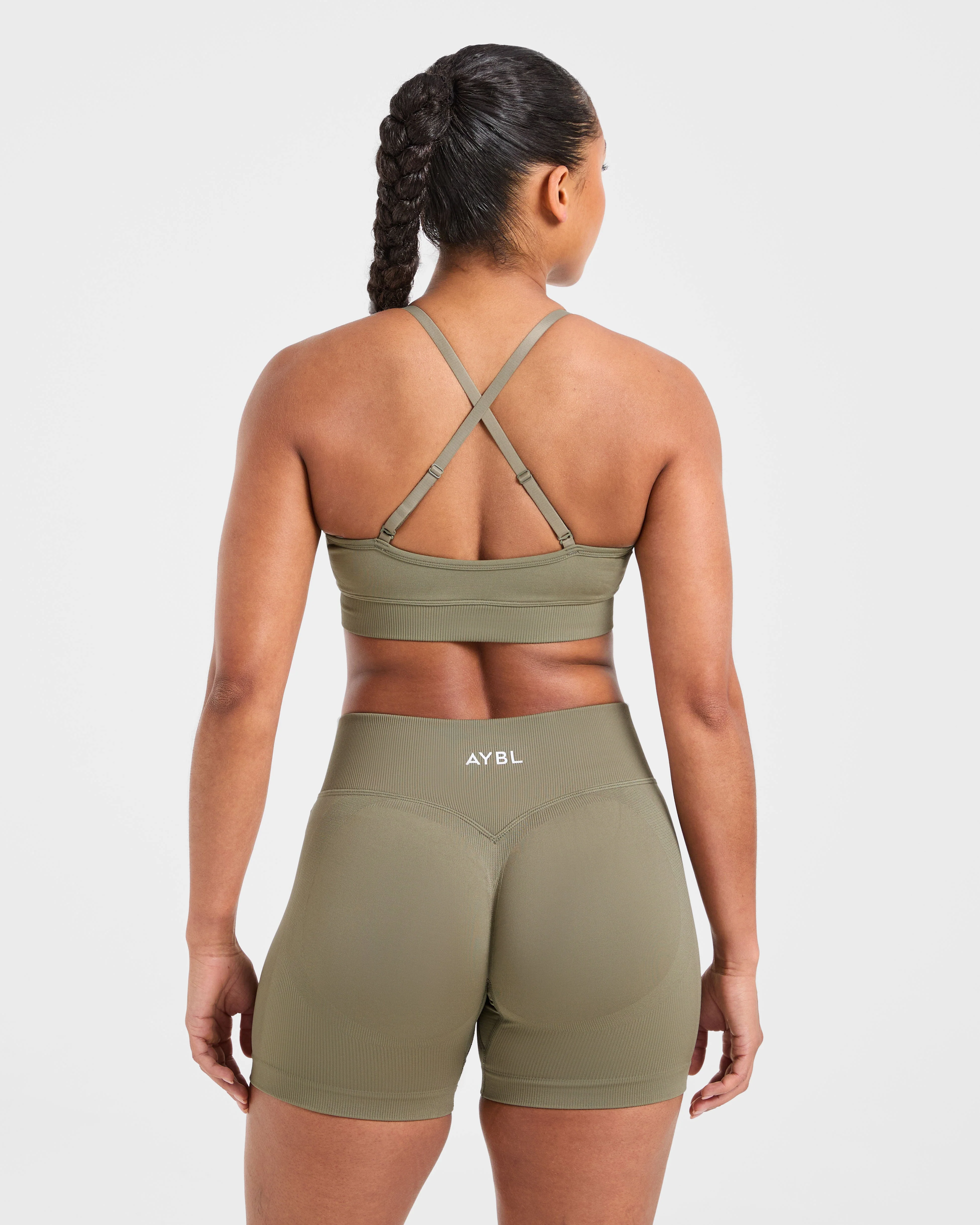 Adapt Seamless Sports Bra - Muted Olive - Image 2
