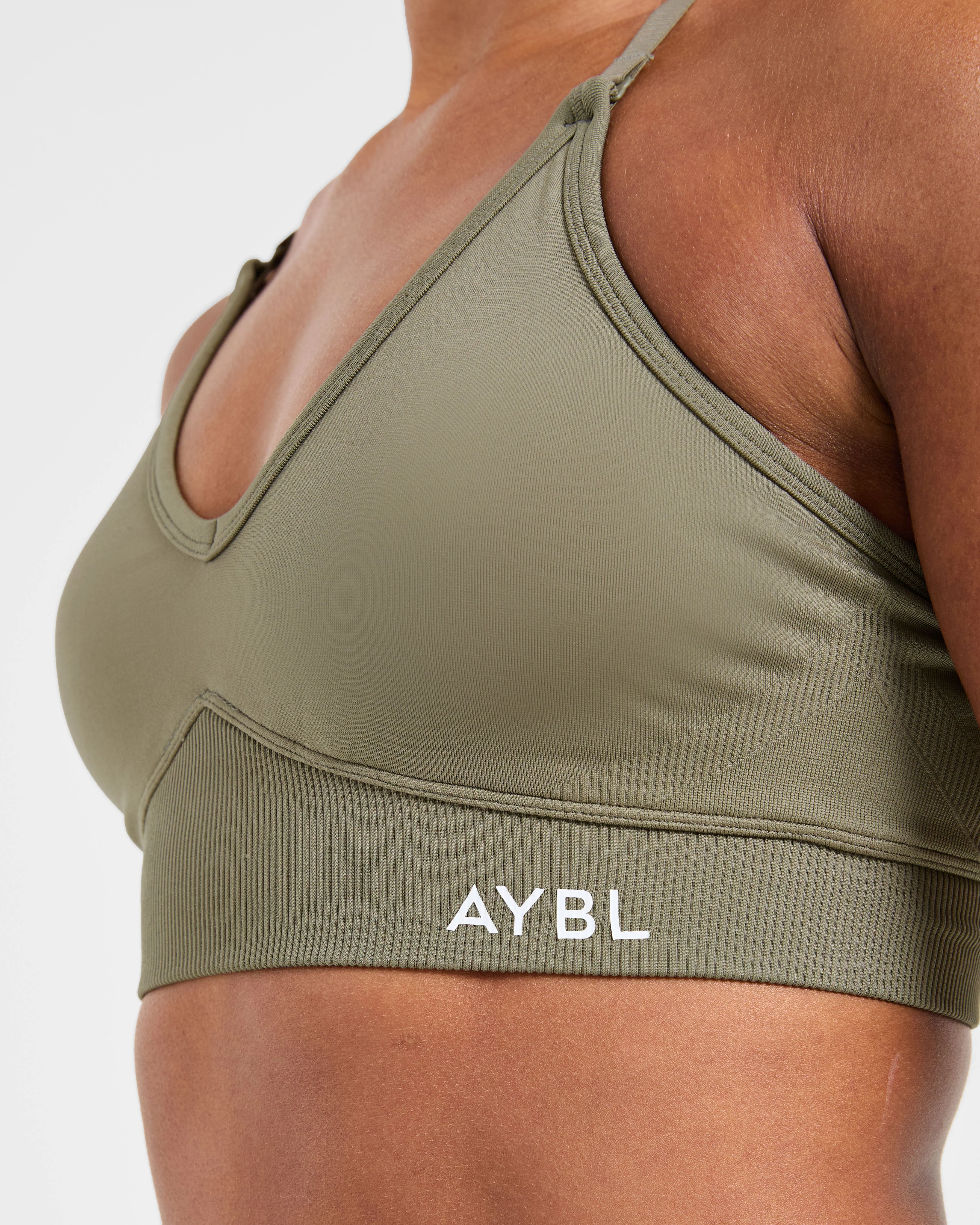 Adapt Seamless Sports Bra - Muted Olive - Image 5