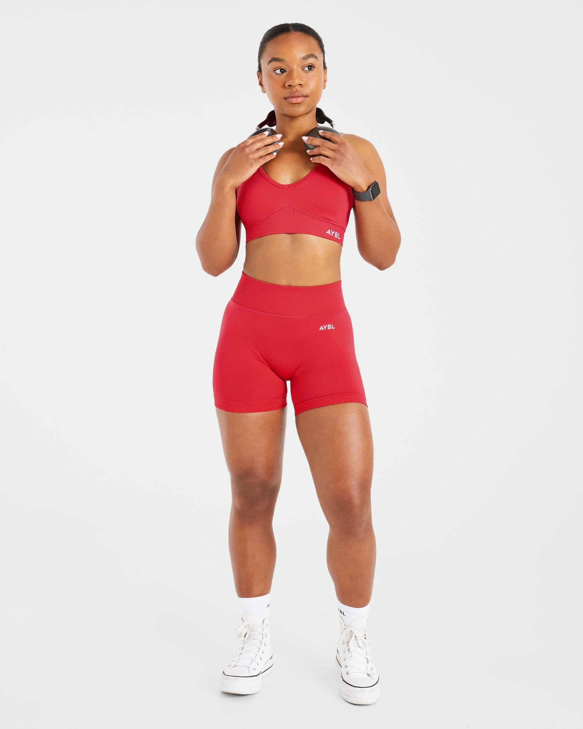 Adapt Seamless Sports Bra - Salsa Red - Image 8
