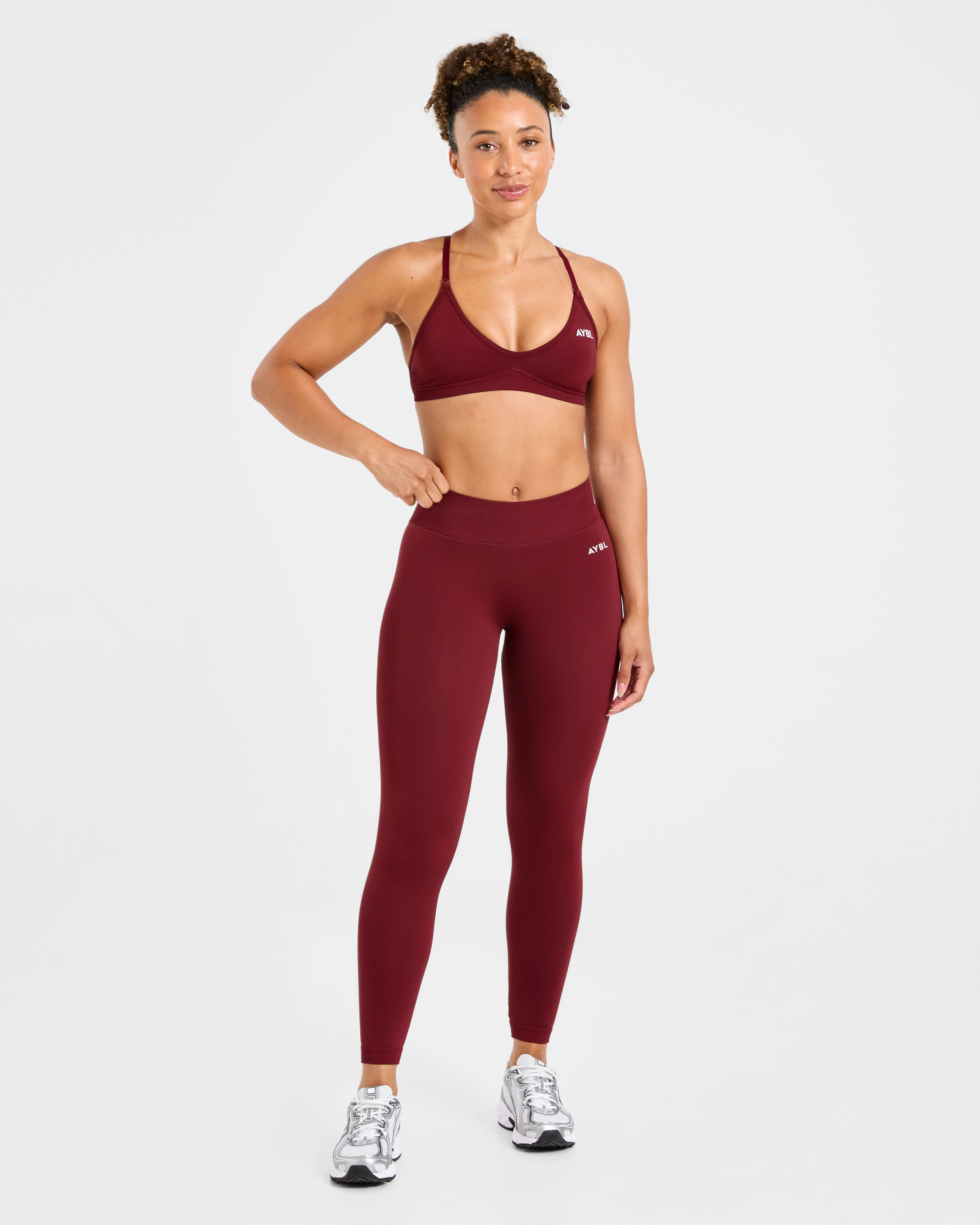Adapt Seamless Strappy Sports Bra - Autumn Red - Image 3