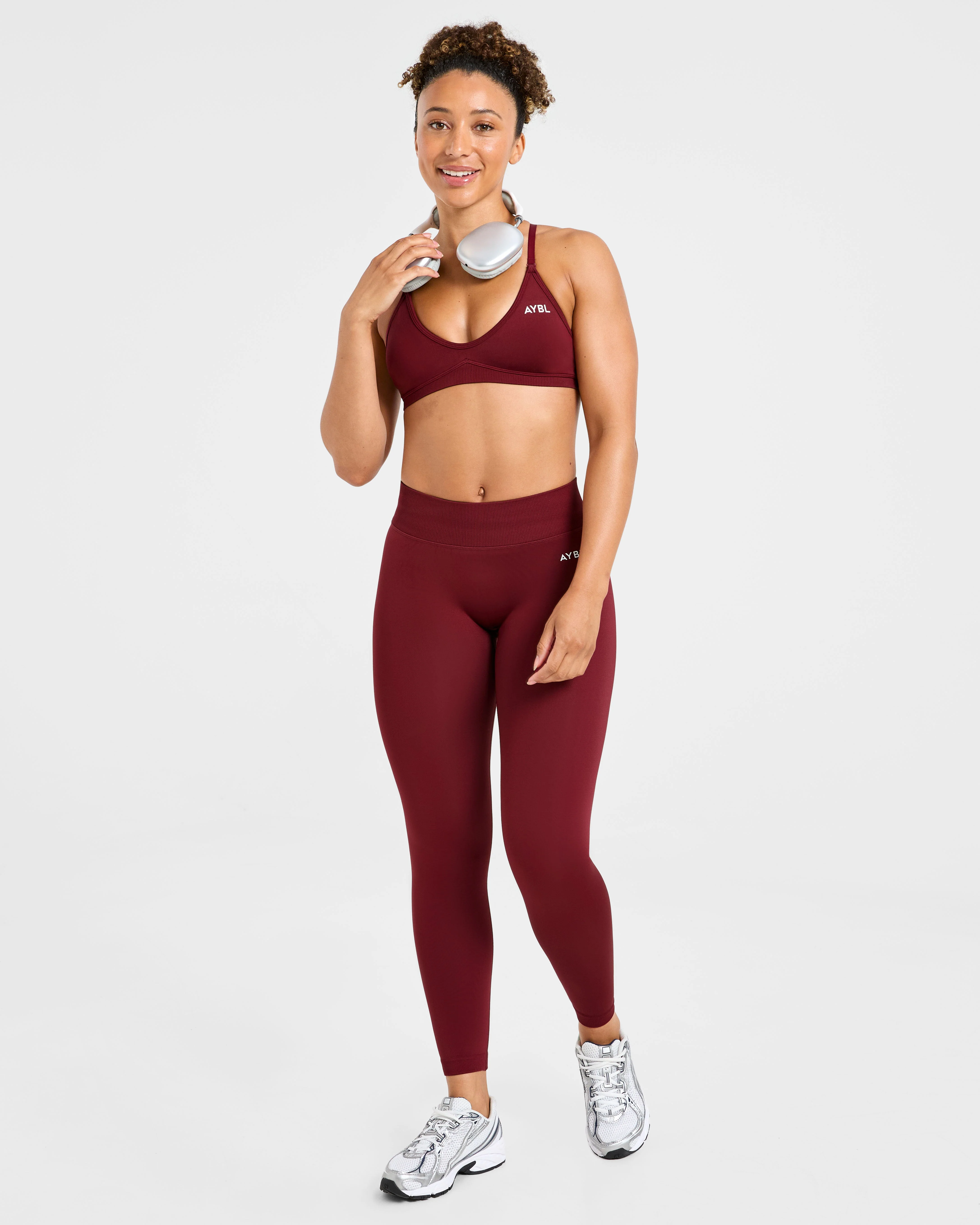 Adapt Seamless Strappy Sports Bra - Autumn Red - Image 8