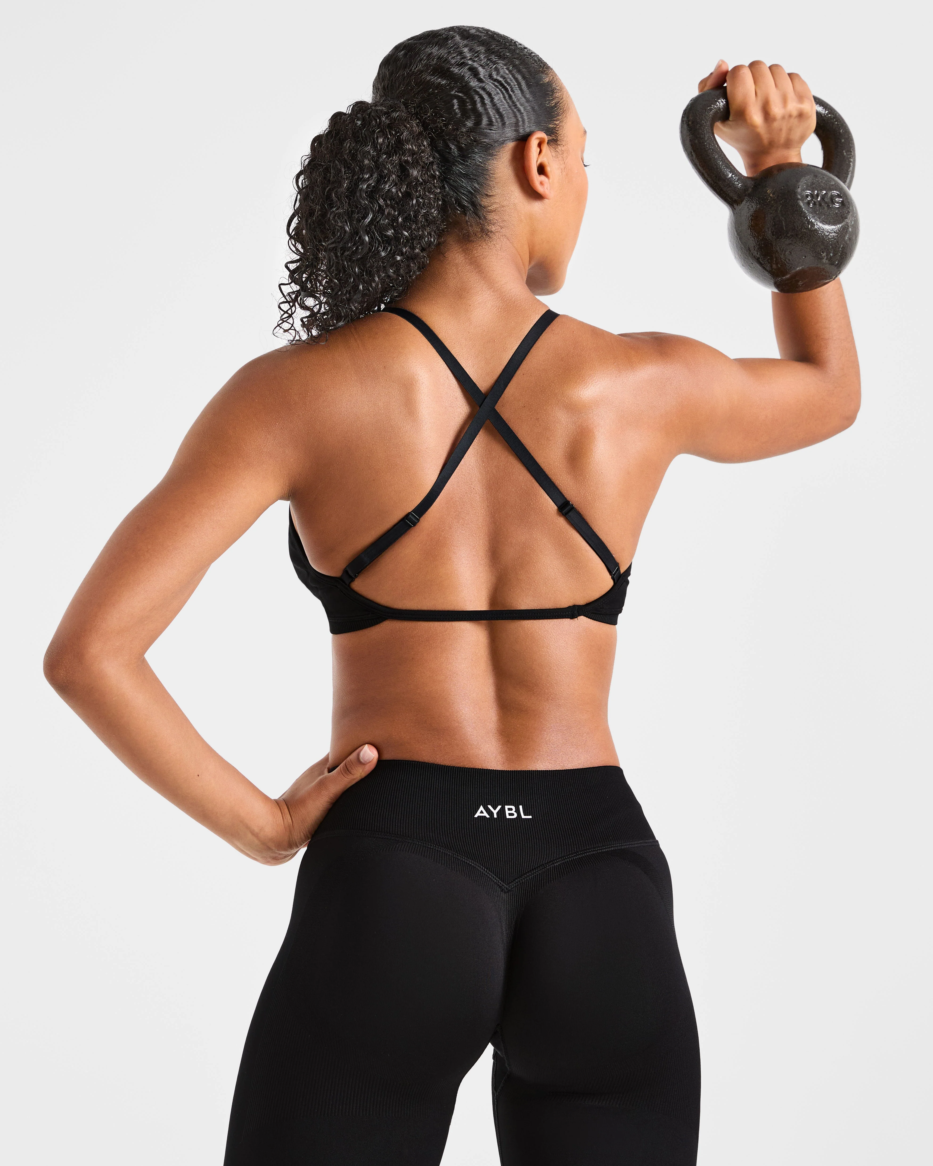 Adapt Seamless Strappy Sports Bra - Black - Image 7