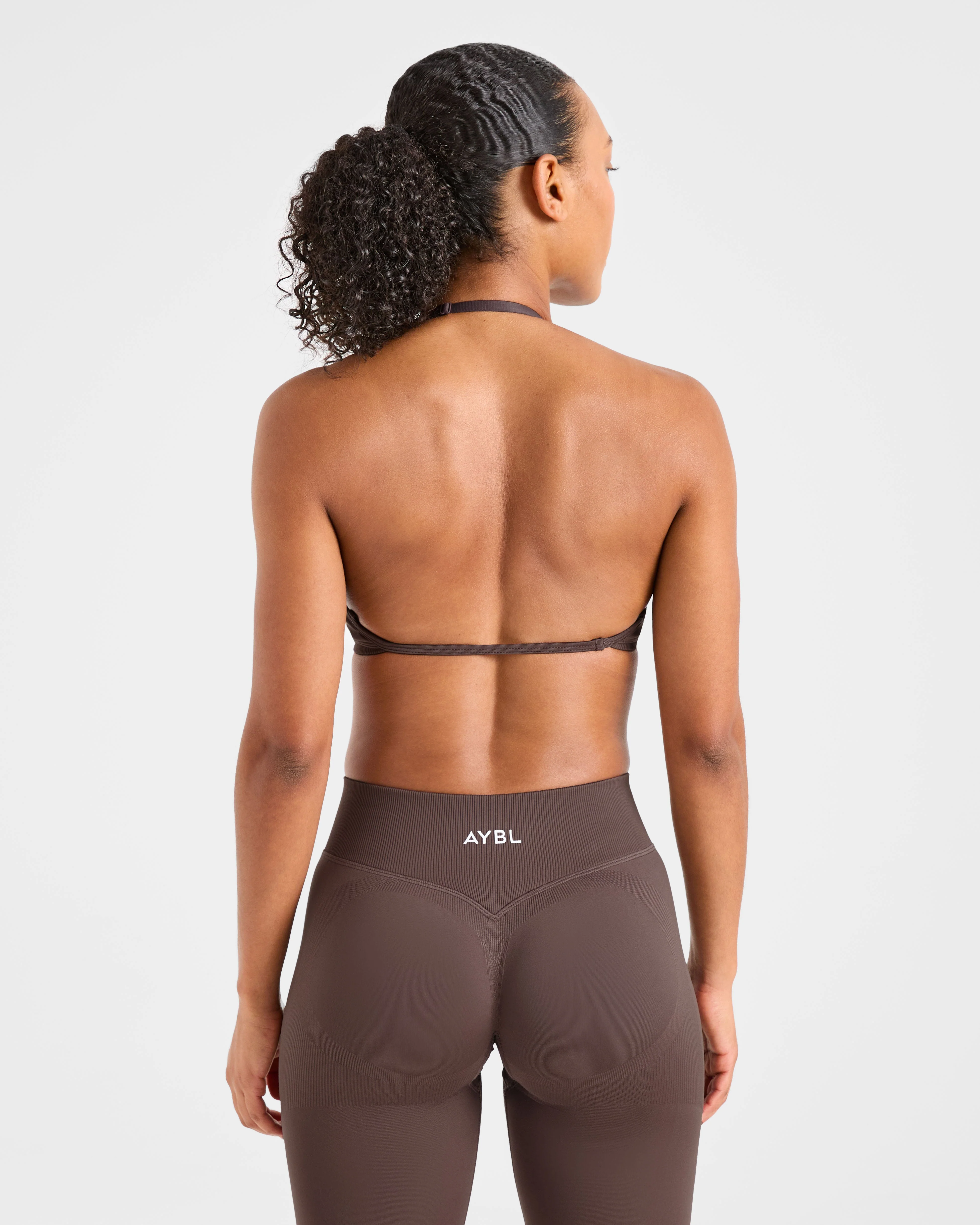 Adapt Seamless Strappy Sports Bra - Brown - Image 2