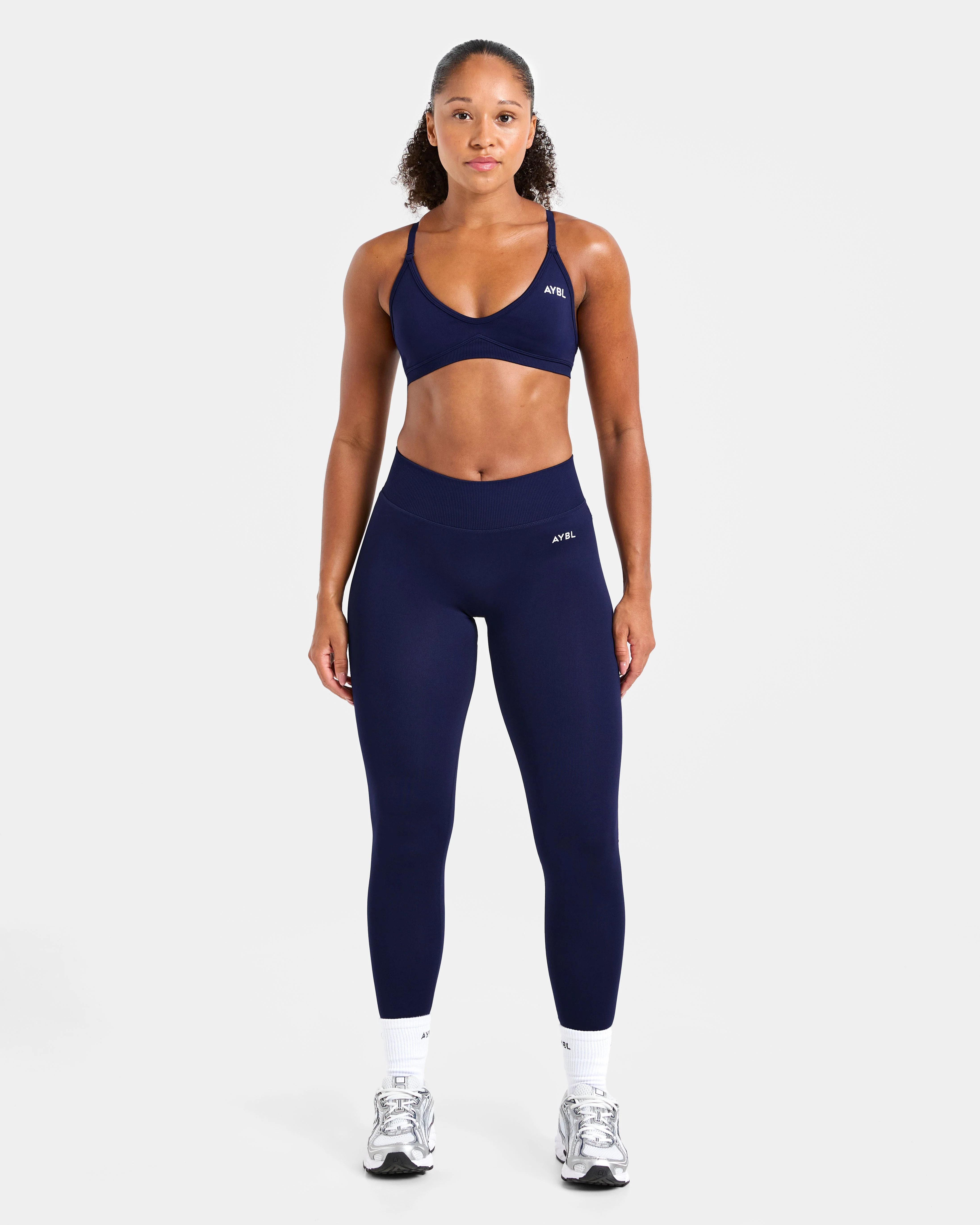 Adapt Seamless Strappy Sports Bra - Deep Navy - Image 3