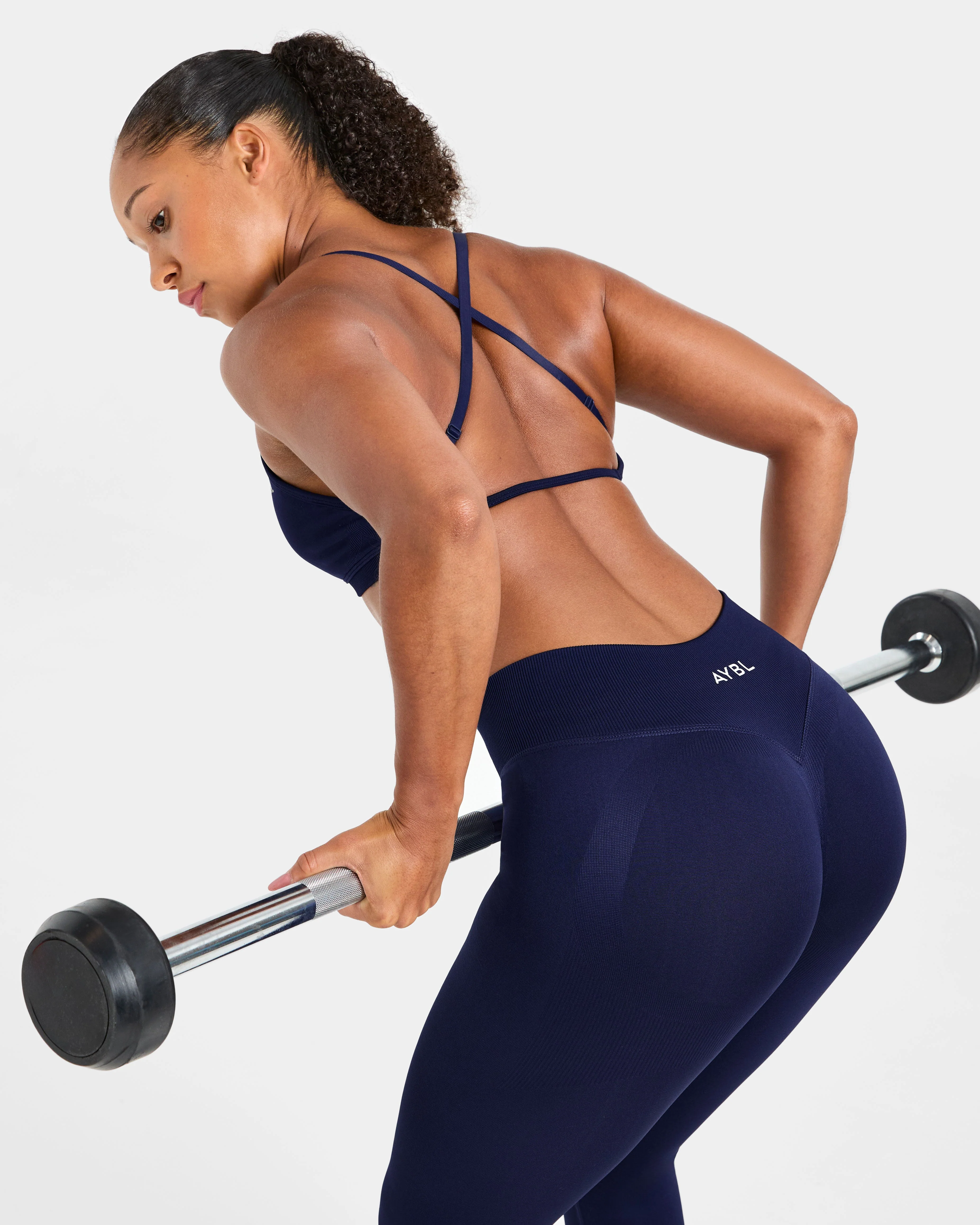 Adapt Seamless Strappy Sports Bra - Deep Navy - Image 7