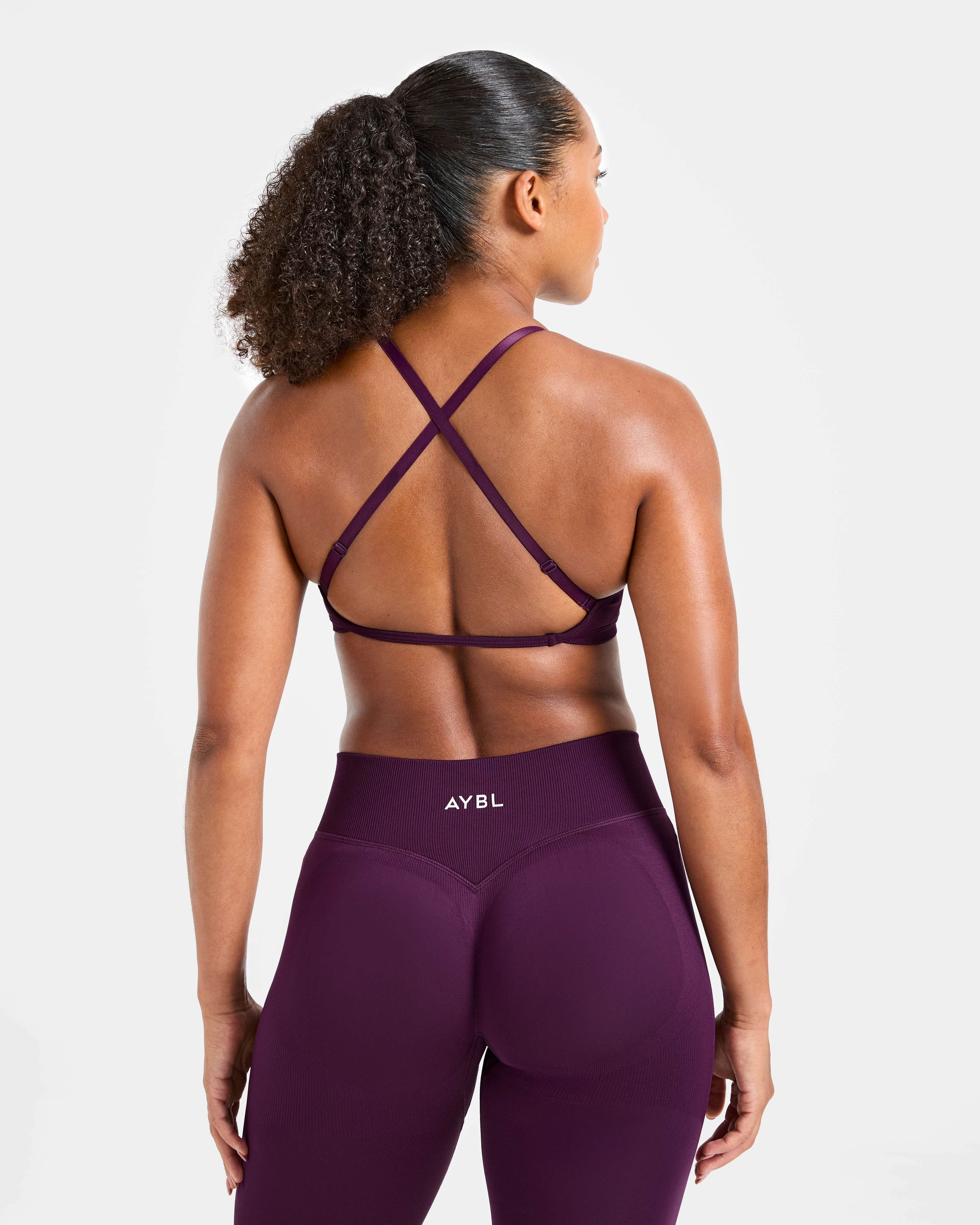 Adapt Seamless Strappy Sports Bra - Midnight Plum - Image 2