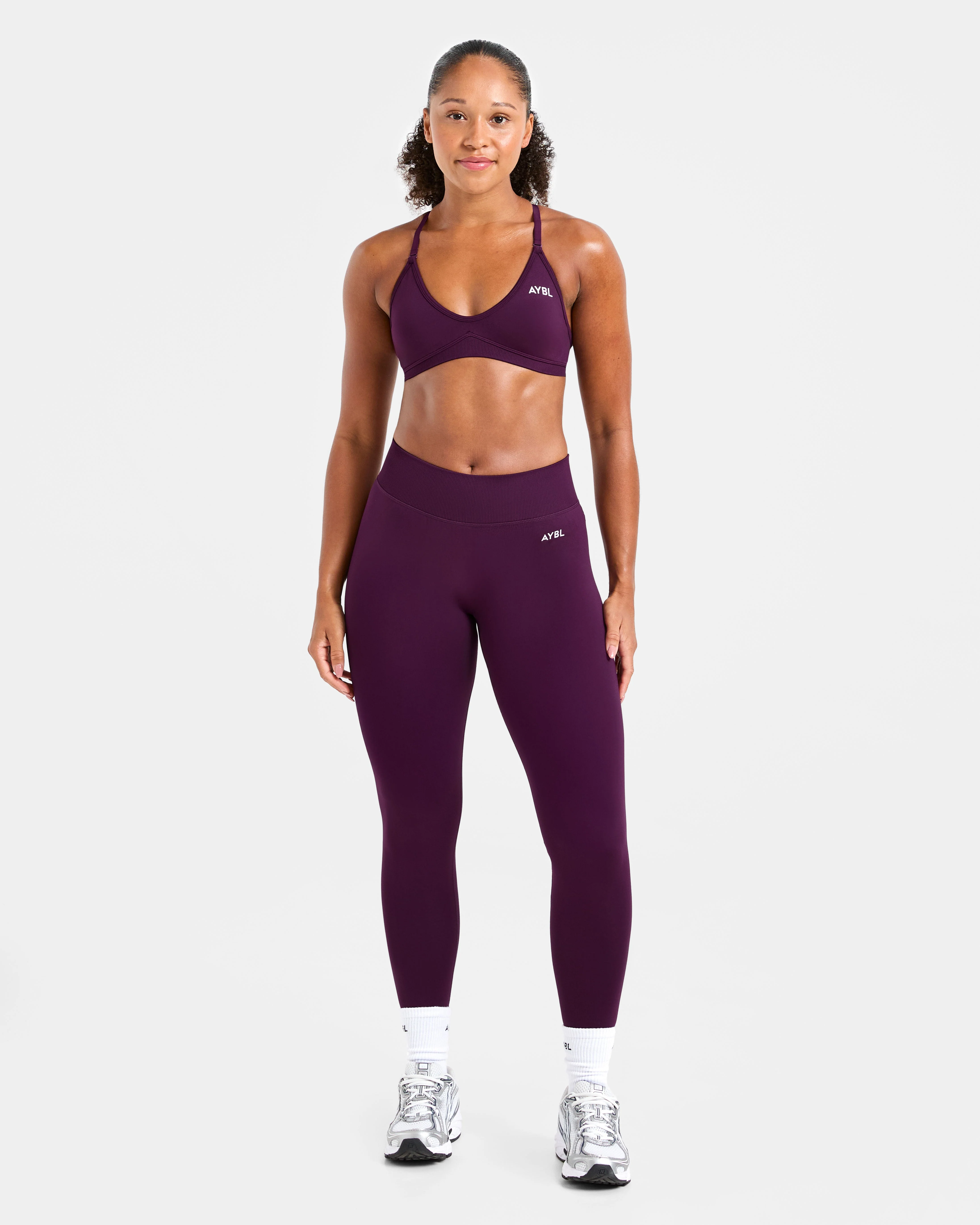 Adapt Seamless Strappy Sports Bra - Midnight Plum - Image 3