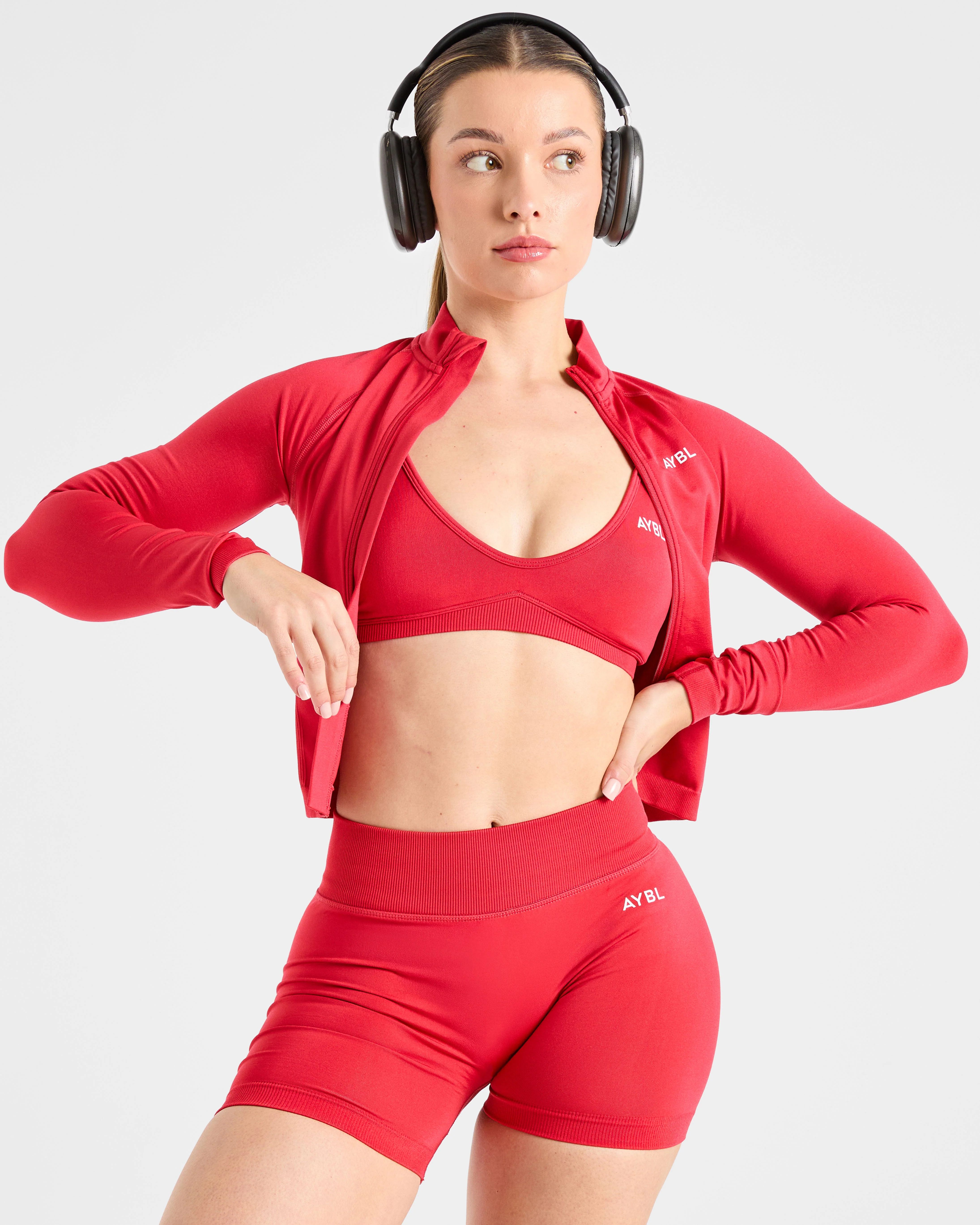 Adapt Seamless Strappy Sports Bra - Salsa Red - Image 7