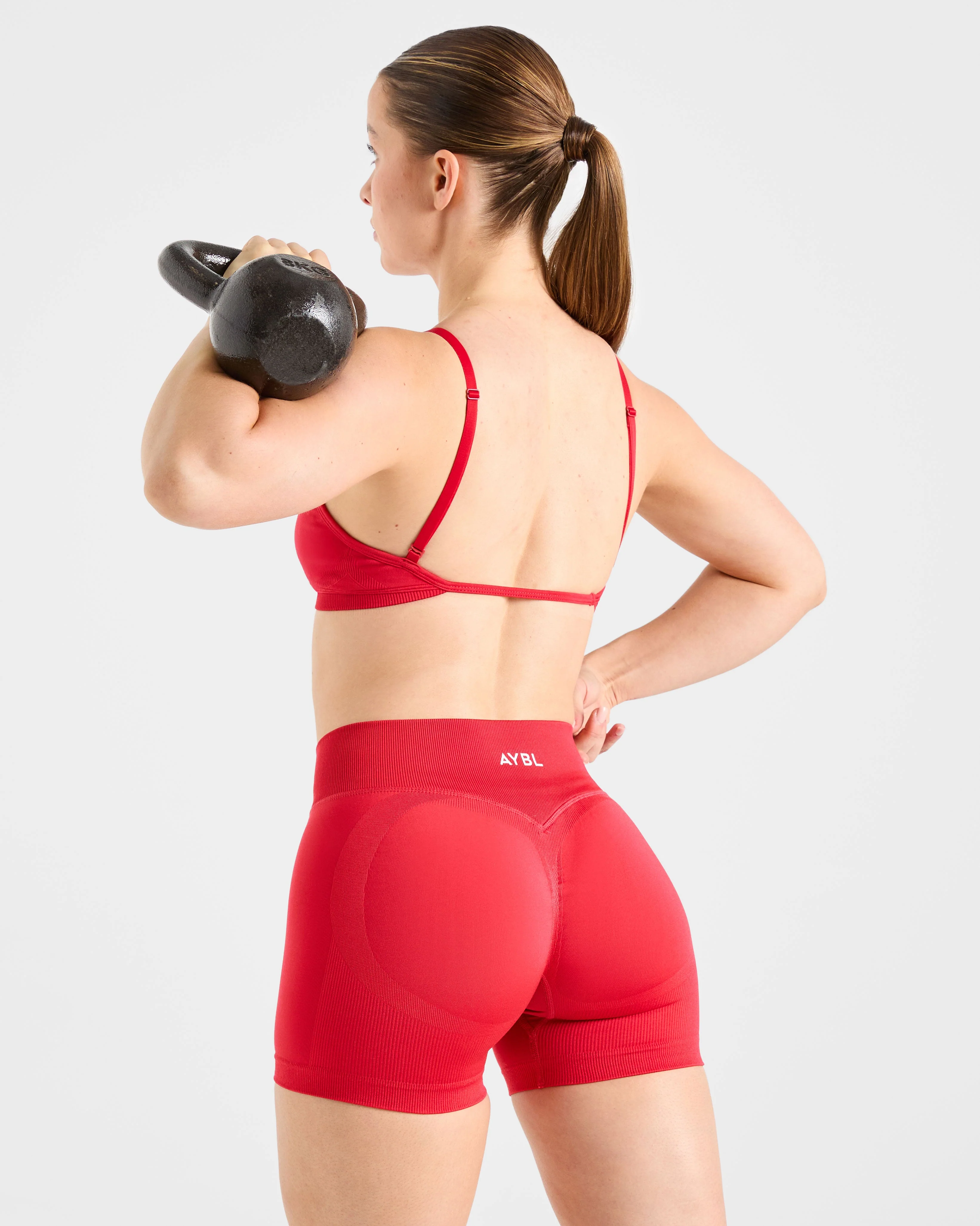 Adapt Seamless Strappy Sports Bra - Salsa Red - Image 8