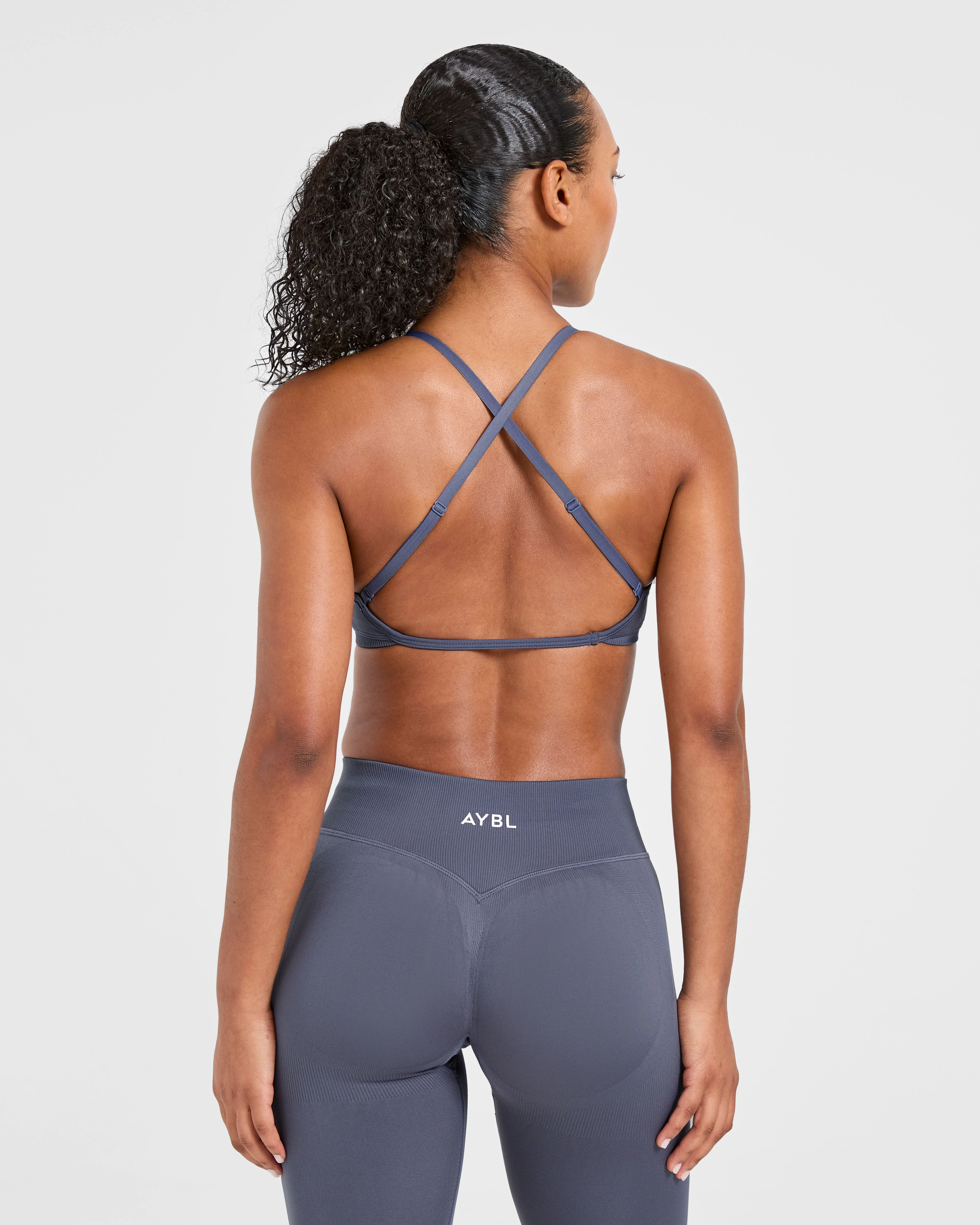 Adapt Seamless Strappy Sports Bra - Slate - Image 2