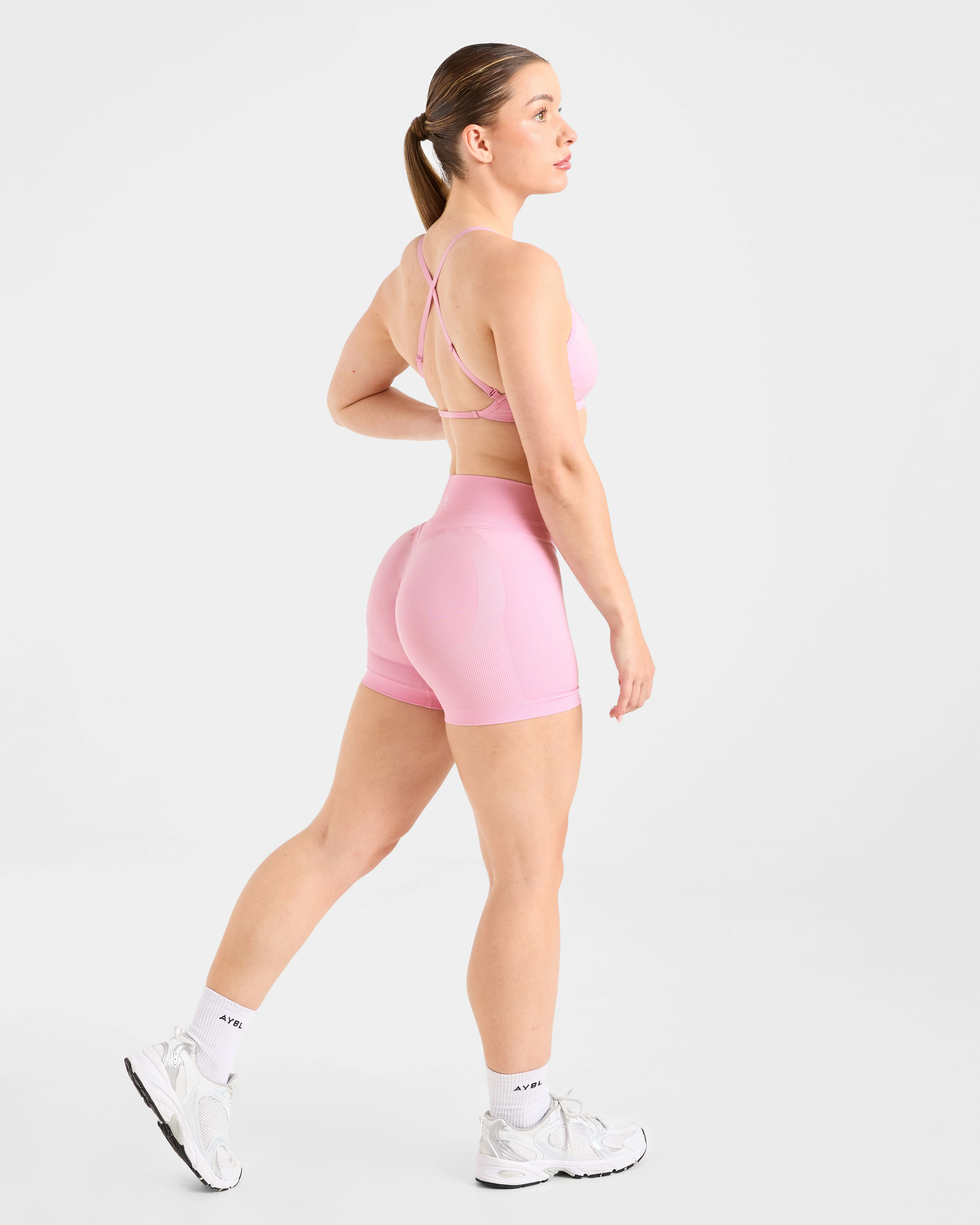 Adapt Seamless Strappy Sports Bra - Spring Pink - Image 4