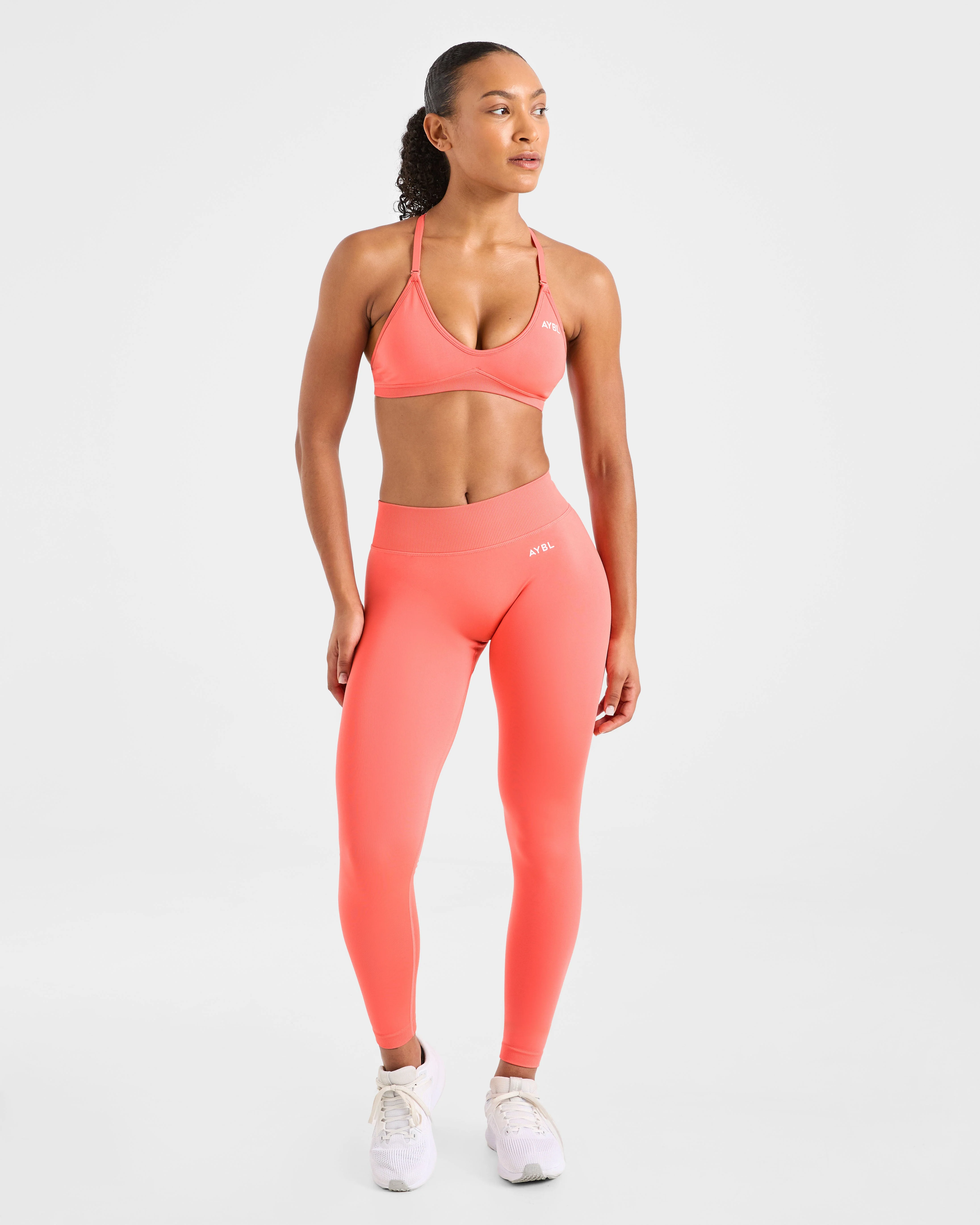 Adapt Seamless Strappy Sports Bra - Summer Peach - Image 3