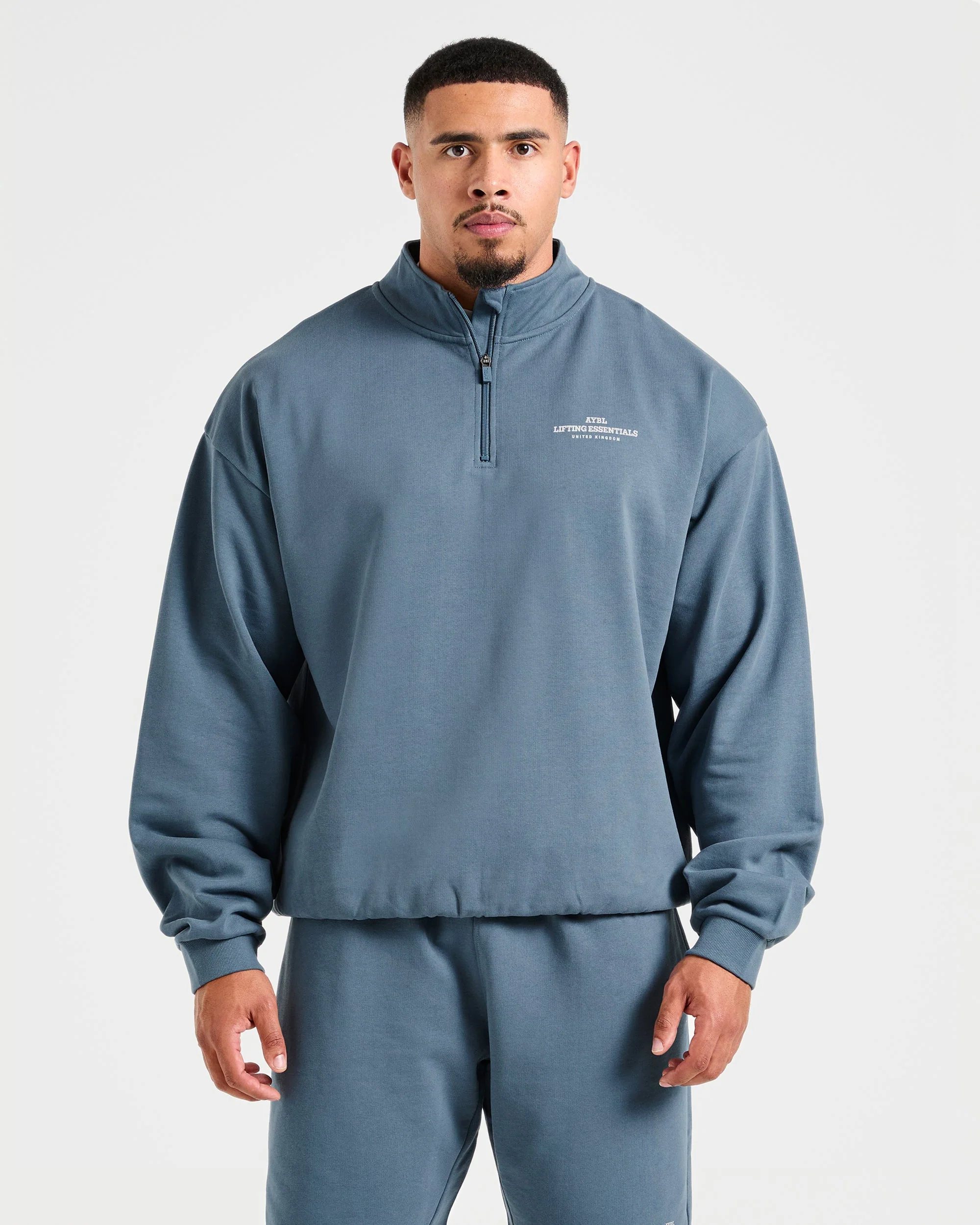 Apex Lifting Essentials 1/4 Zip Pullover - Titanium Blue - Image 2