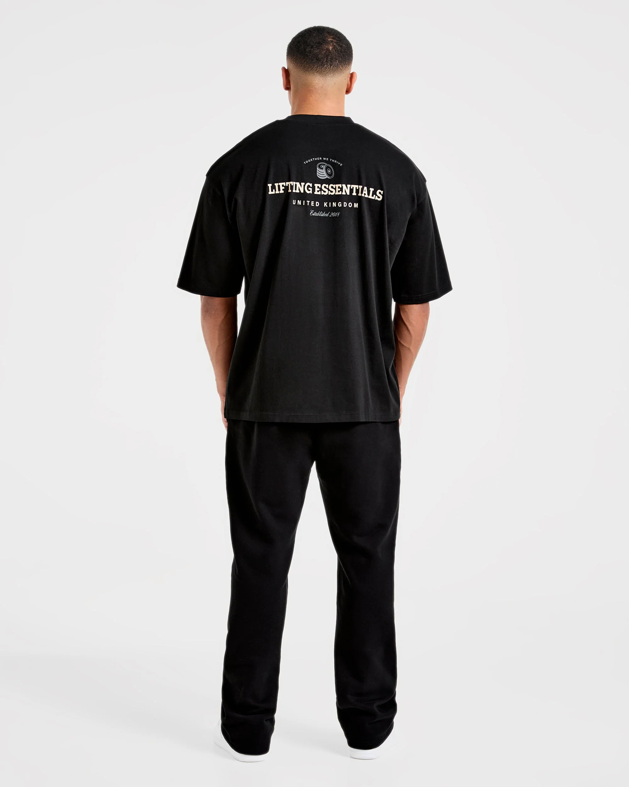 Apex Lifting Essentials Oversized T Shirt - Black/Cream - Image 4