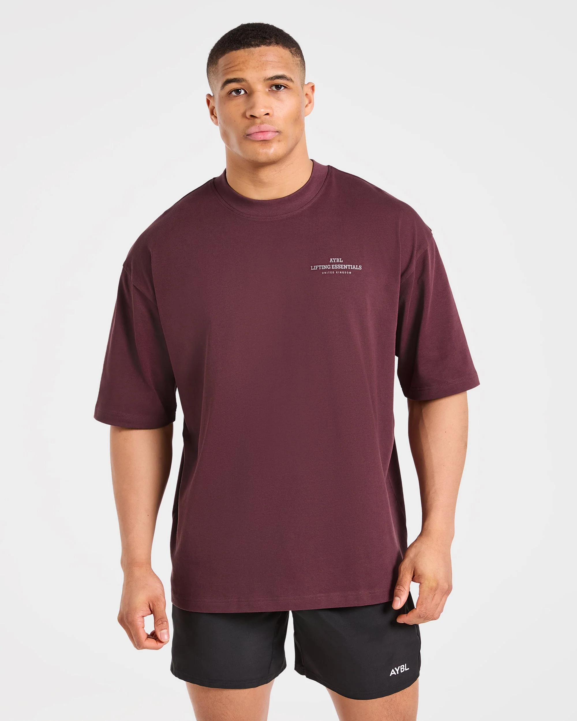 Apex Lifting Essentials Oversized T Shirt - Plum - Image 2