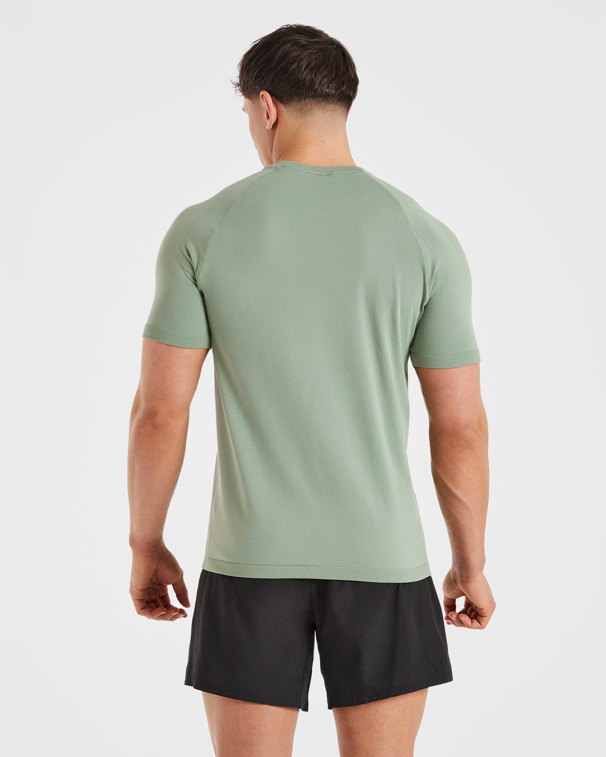 Ascend Seamless T Shirt - Olive Green - Image 2