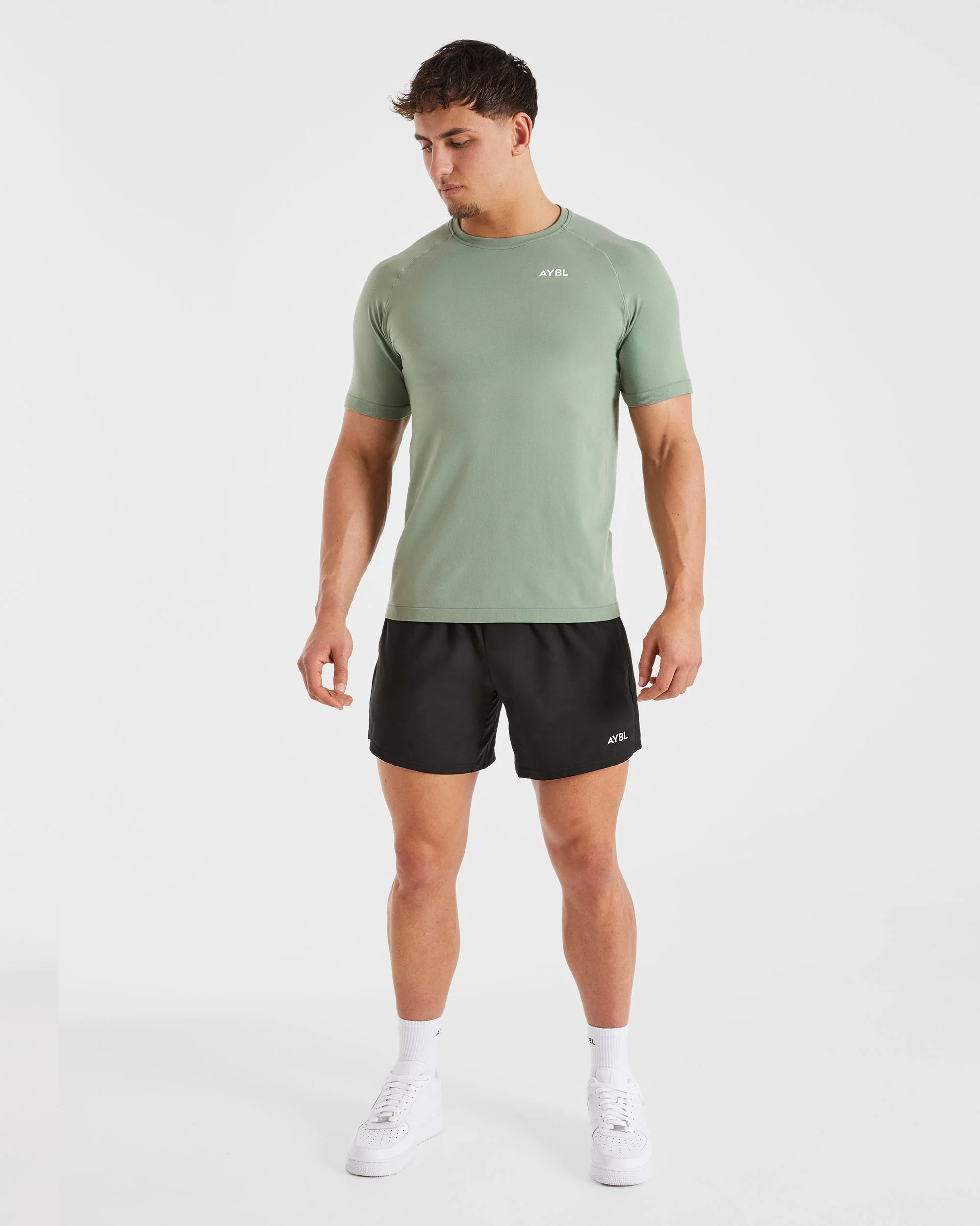 Ascend Seamless T Shirt - Olive Green - Image 3