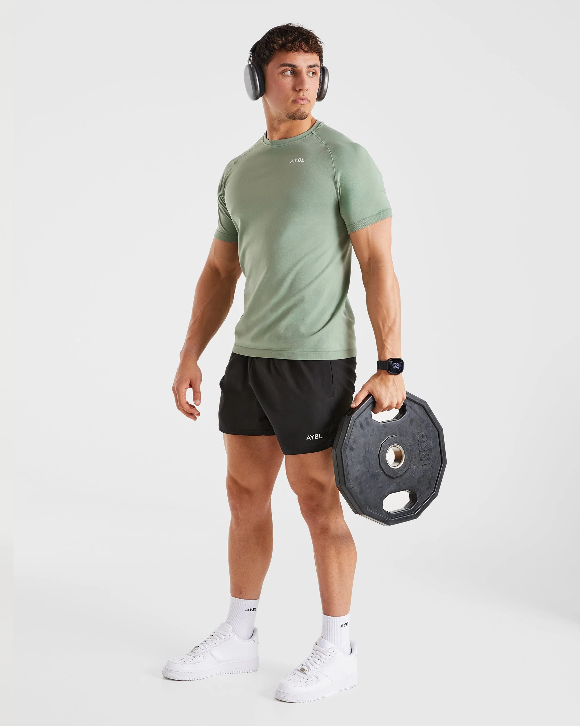 Ascend Seamless T Shirt - Olive Green - Image 7