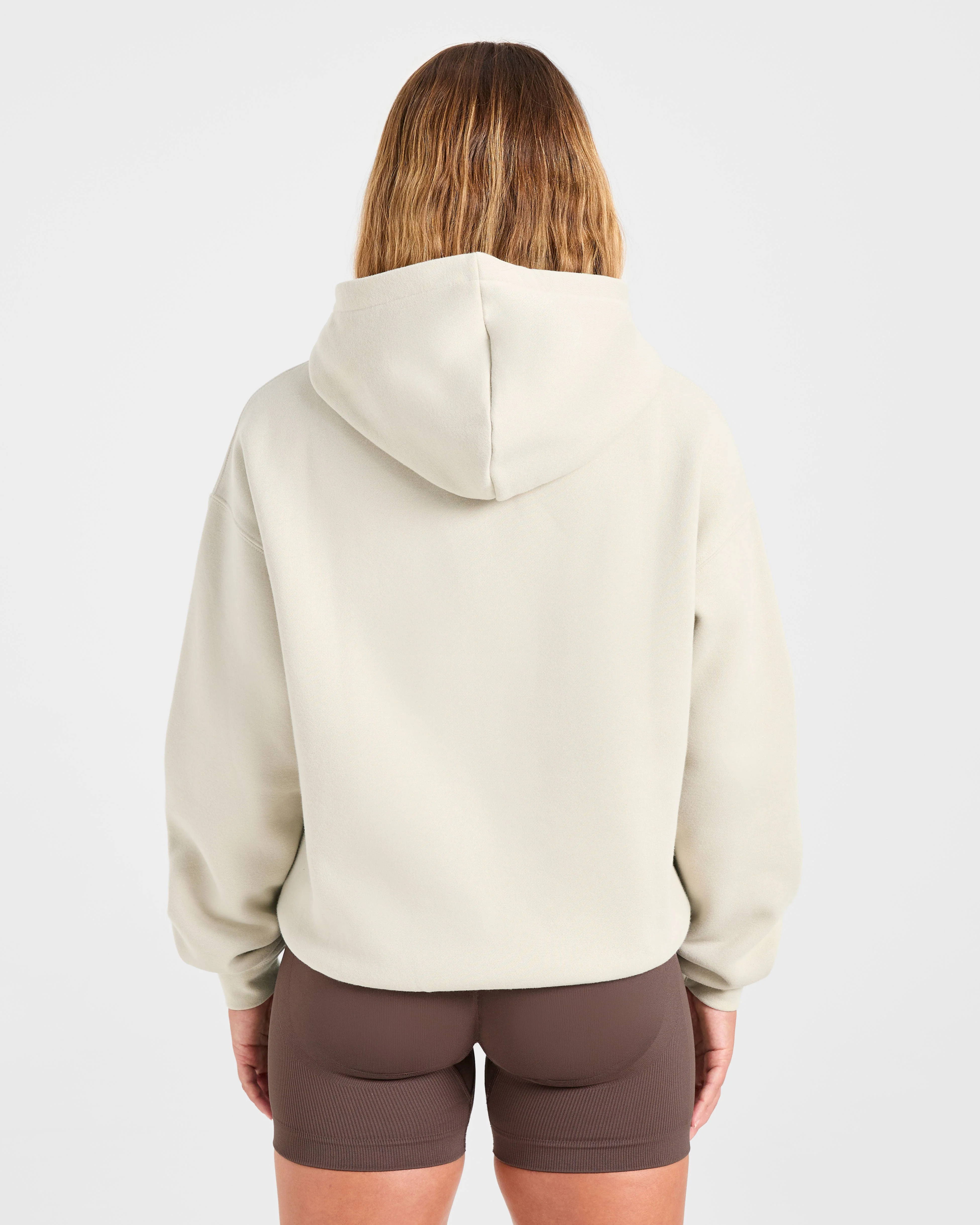 Athletics Applique Oversized Hoodie - Sand - Image 2