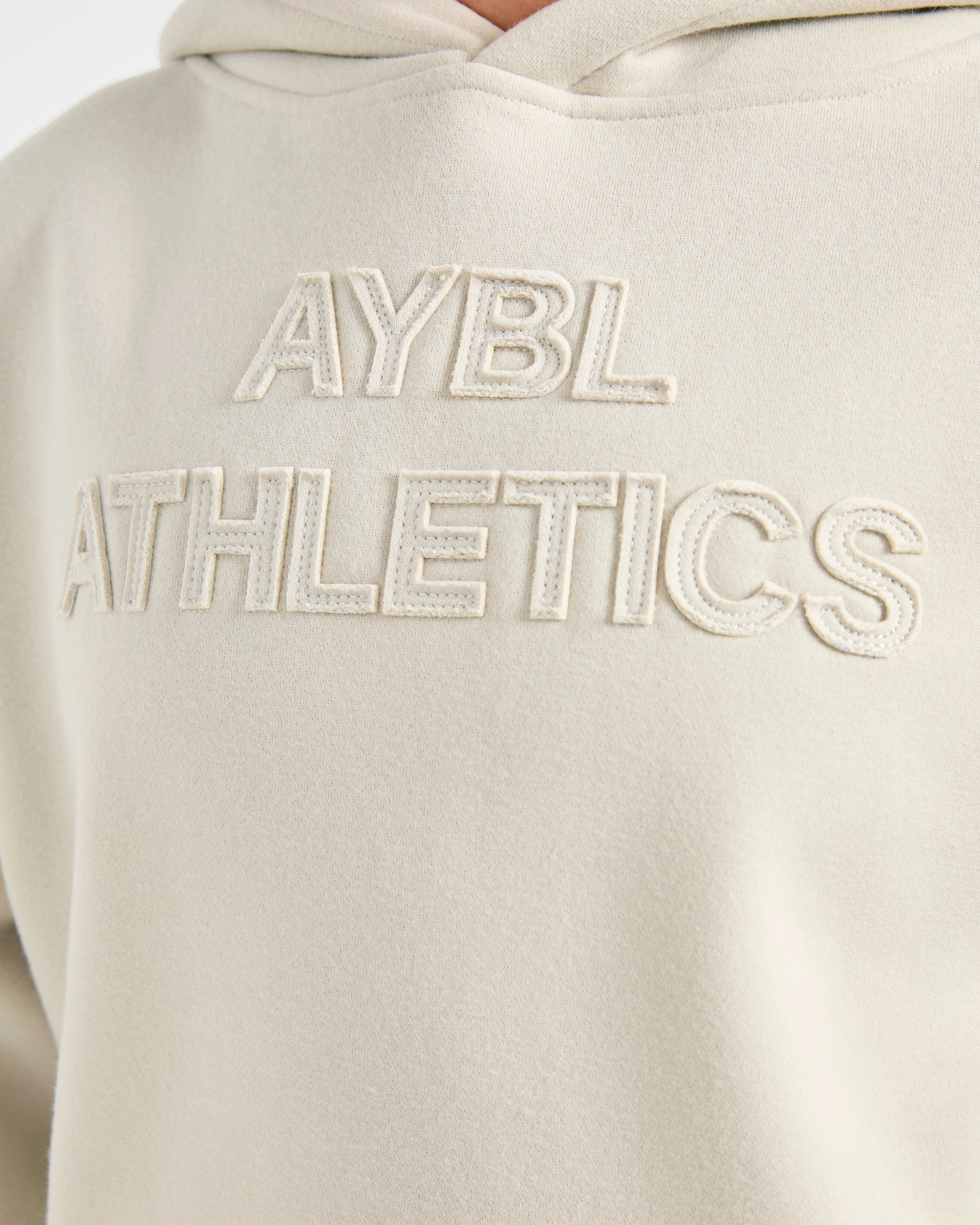 Athletics Applique Oversized Hoodie - Sand - Image 5