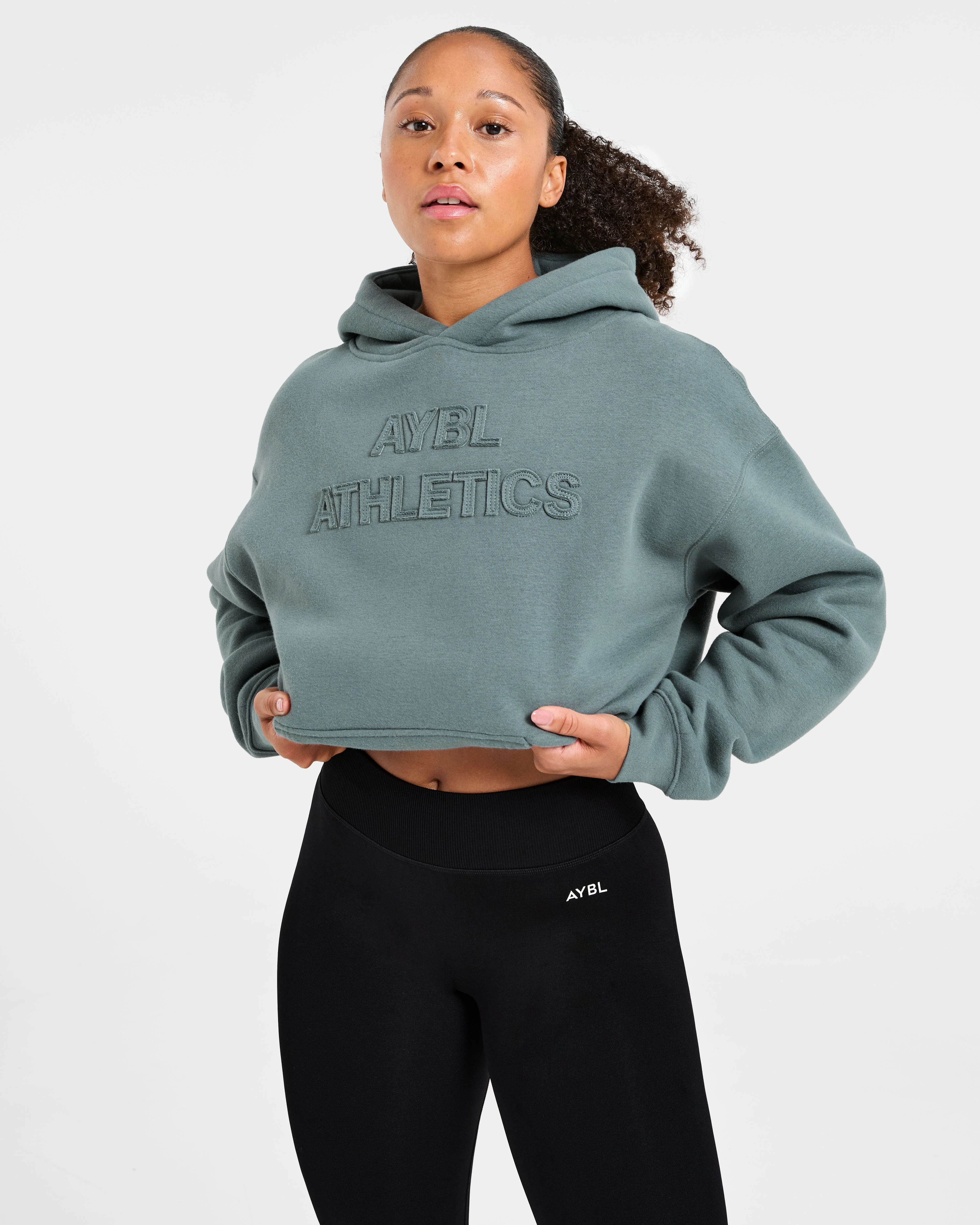 Athletics Applique Oversized Hoodie - Slate - Image 7