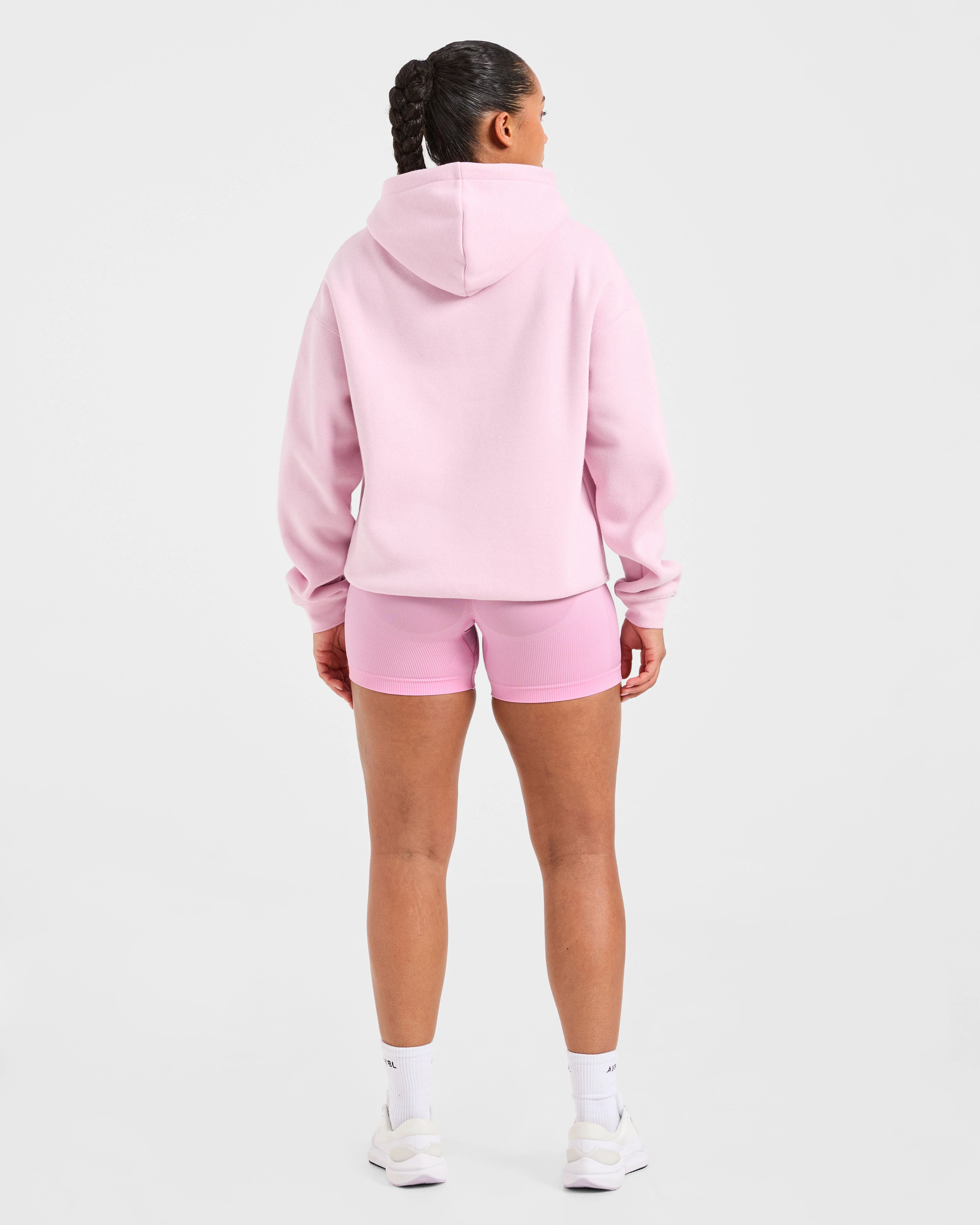 Athletics Applique Oversized Hoodie - Sugar Pink - Image 4