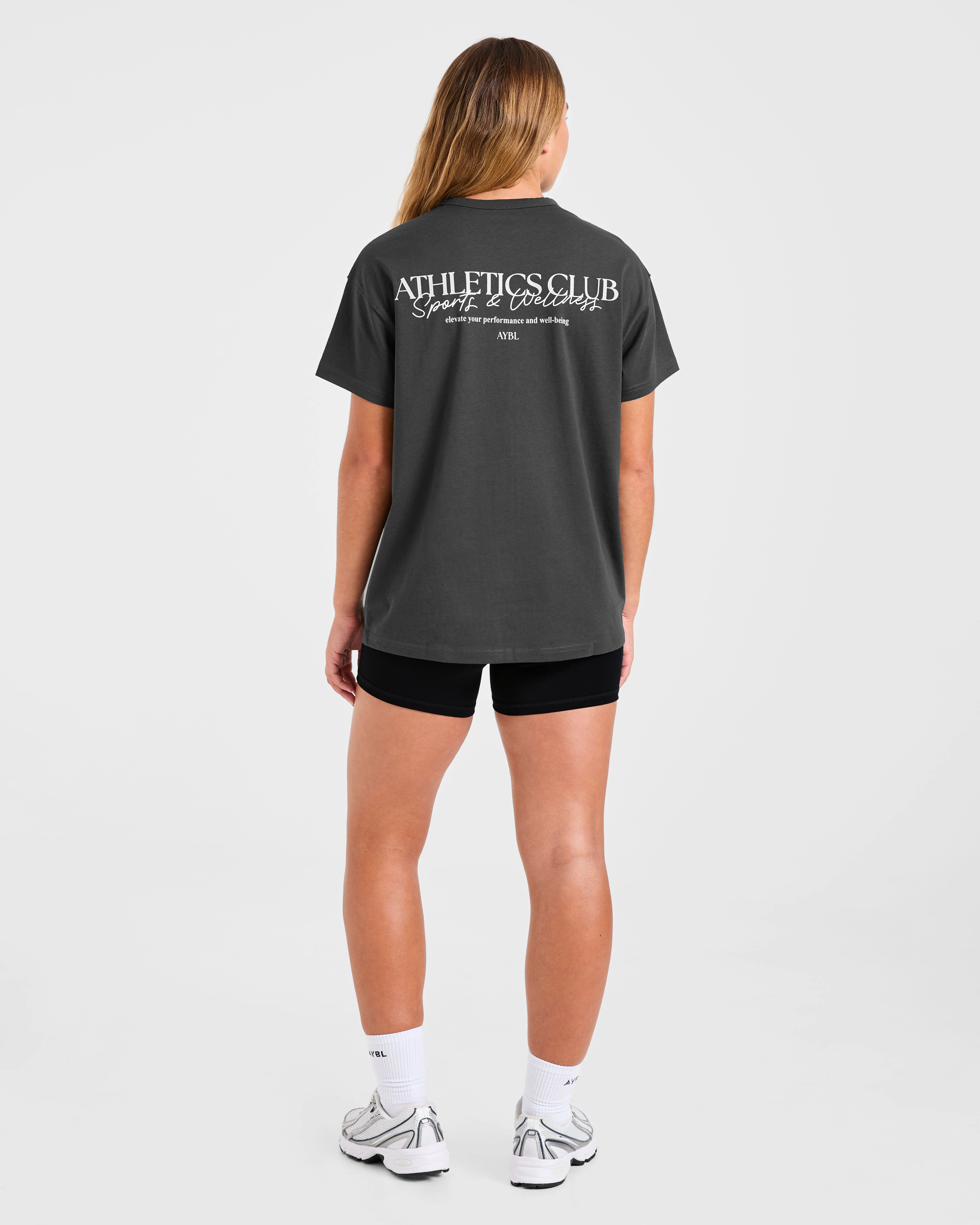 Athletics Club Oversized T Shirt - Charcoal - Image 4