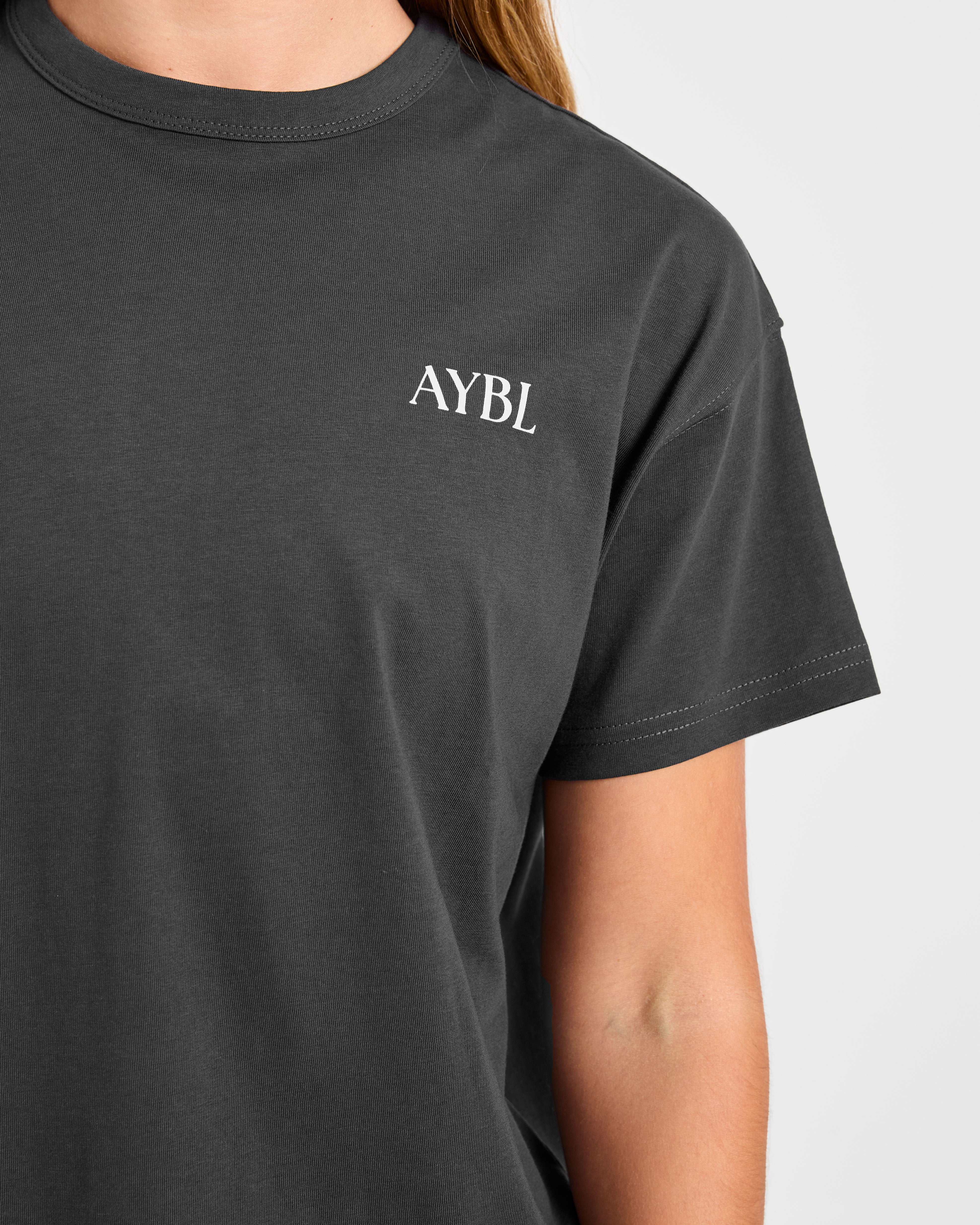 Athletics Club Oversized T Shirt - Charcoal - Image 5