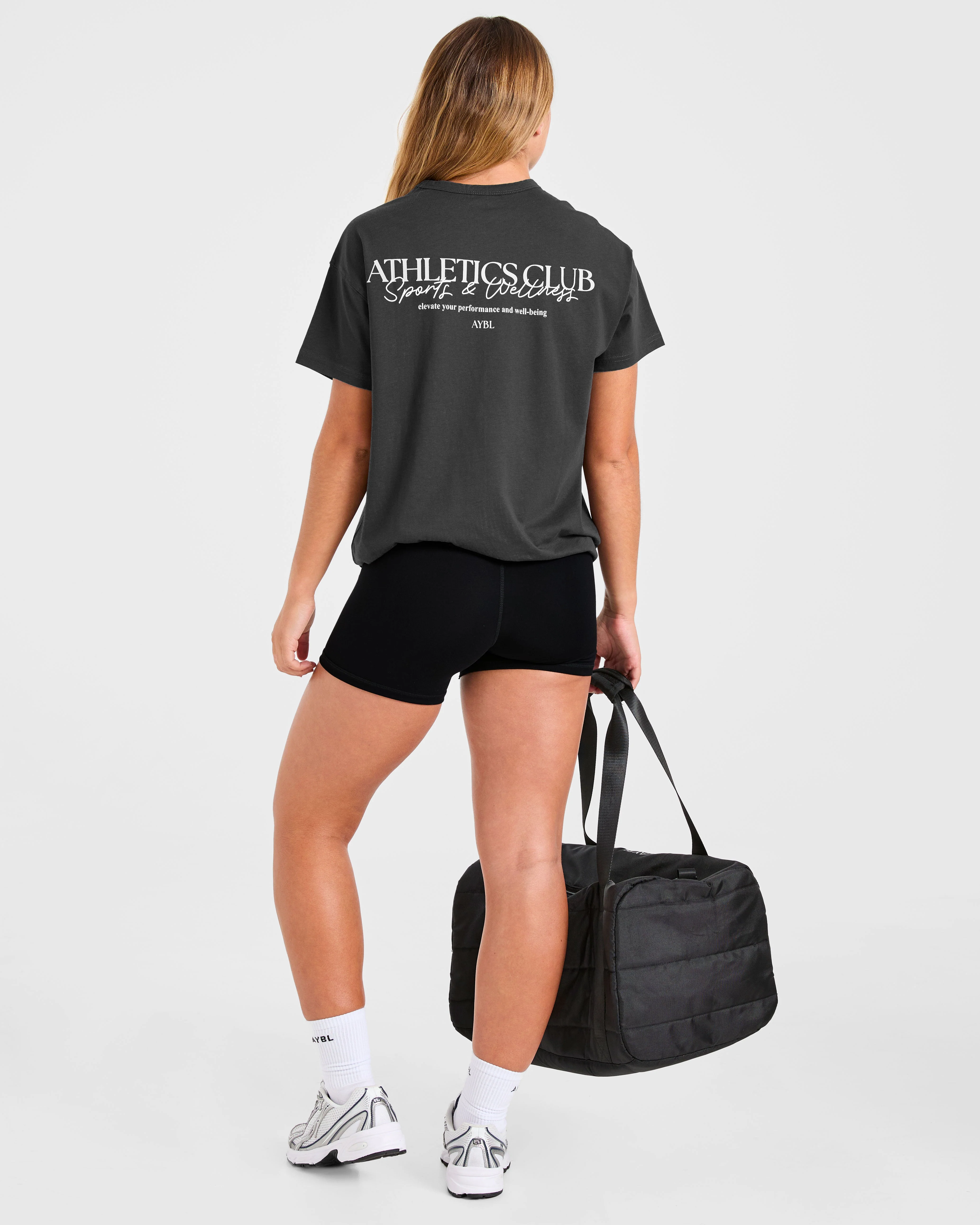 Athletics Club Oversized T Shirt - Charcoal - Image 8