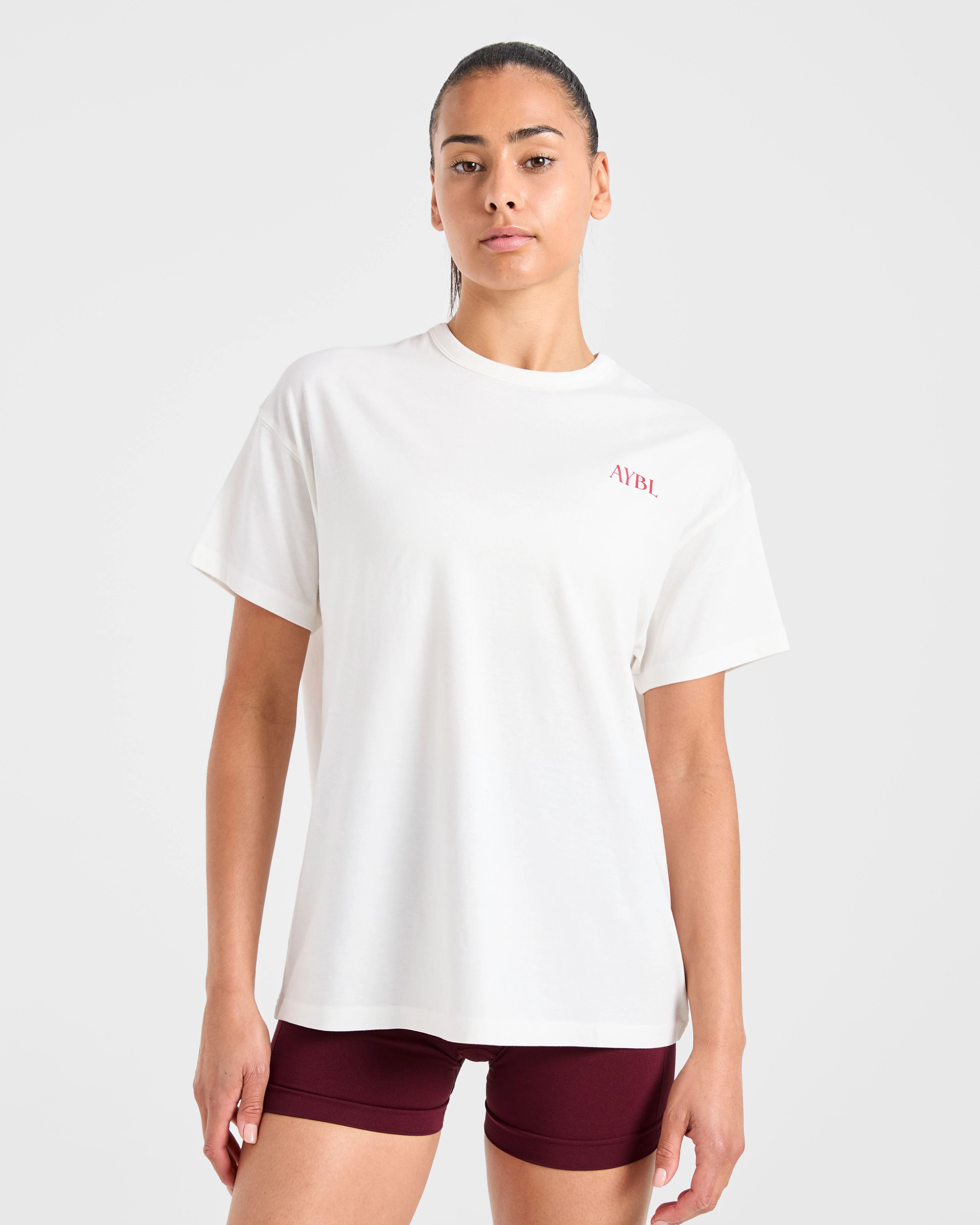 Athletics Club Oversized T Shirt - Off White - Image 2