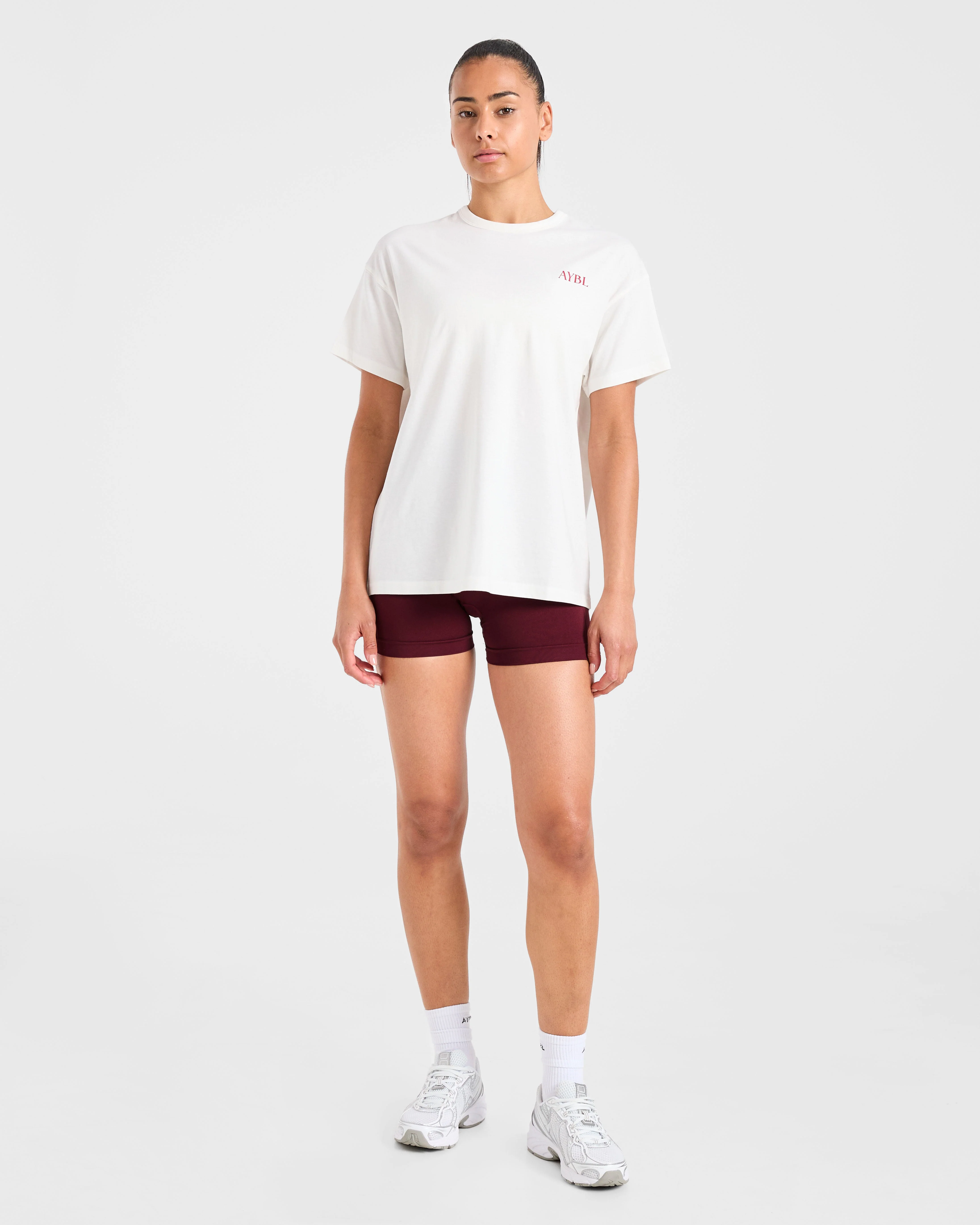 Athletics Club Oversized T Shirt - Off White - Image 3