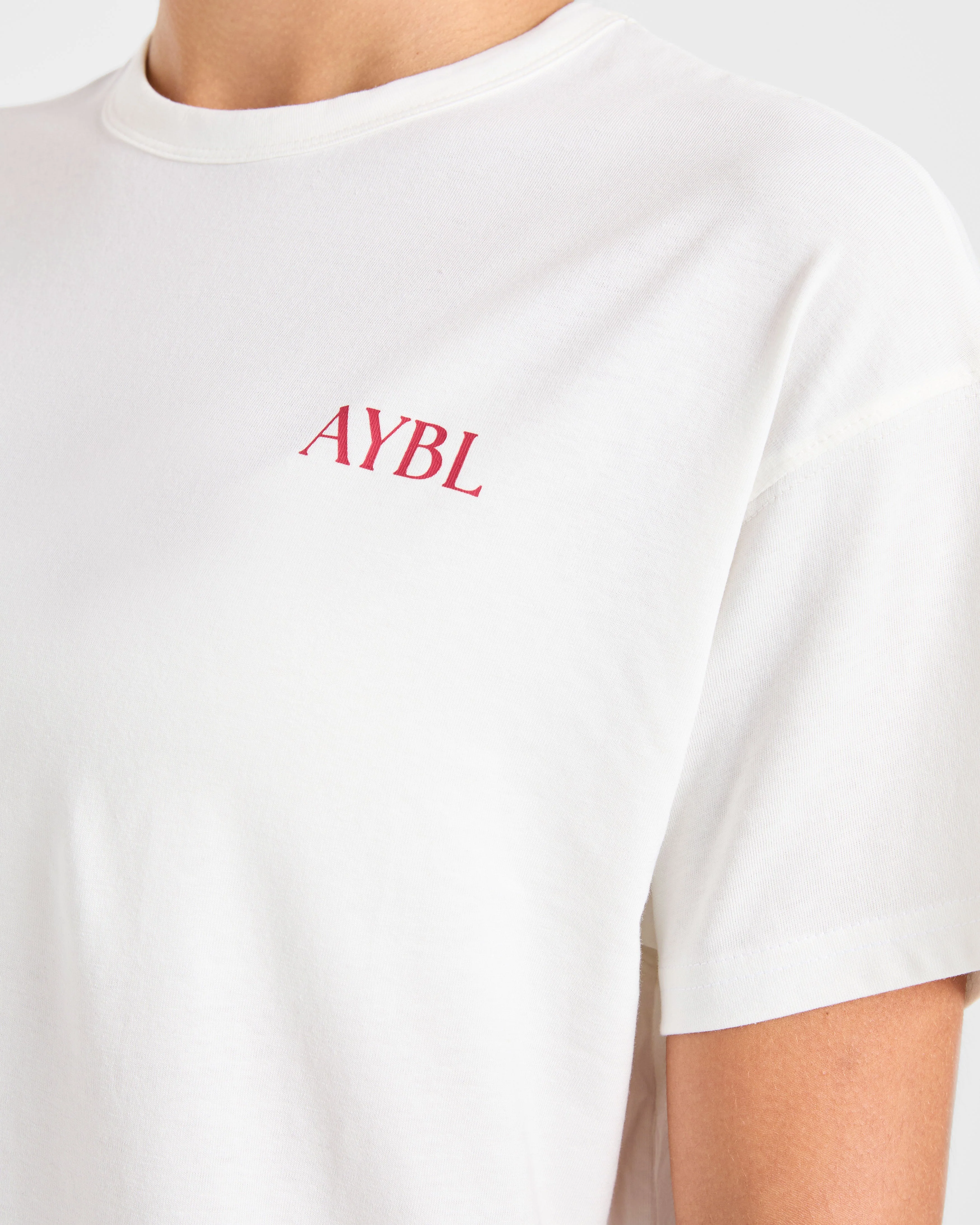Athletics Club Oversized T Shirt - Off White - Image 5