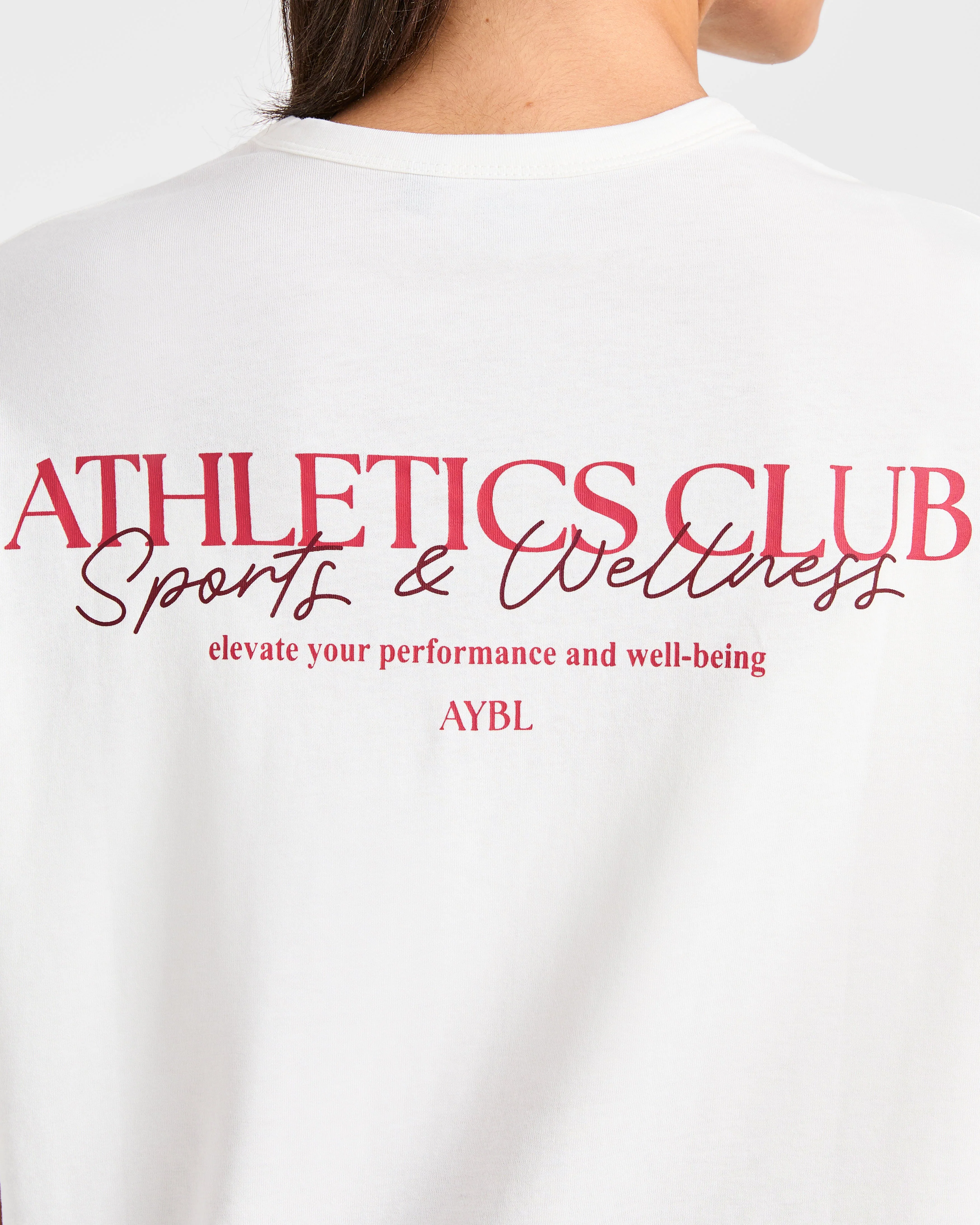 Athletics Club Oversized T Shirt - Off White - Image 6