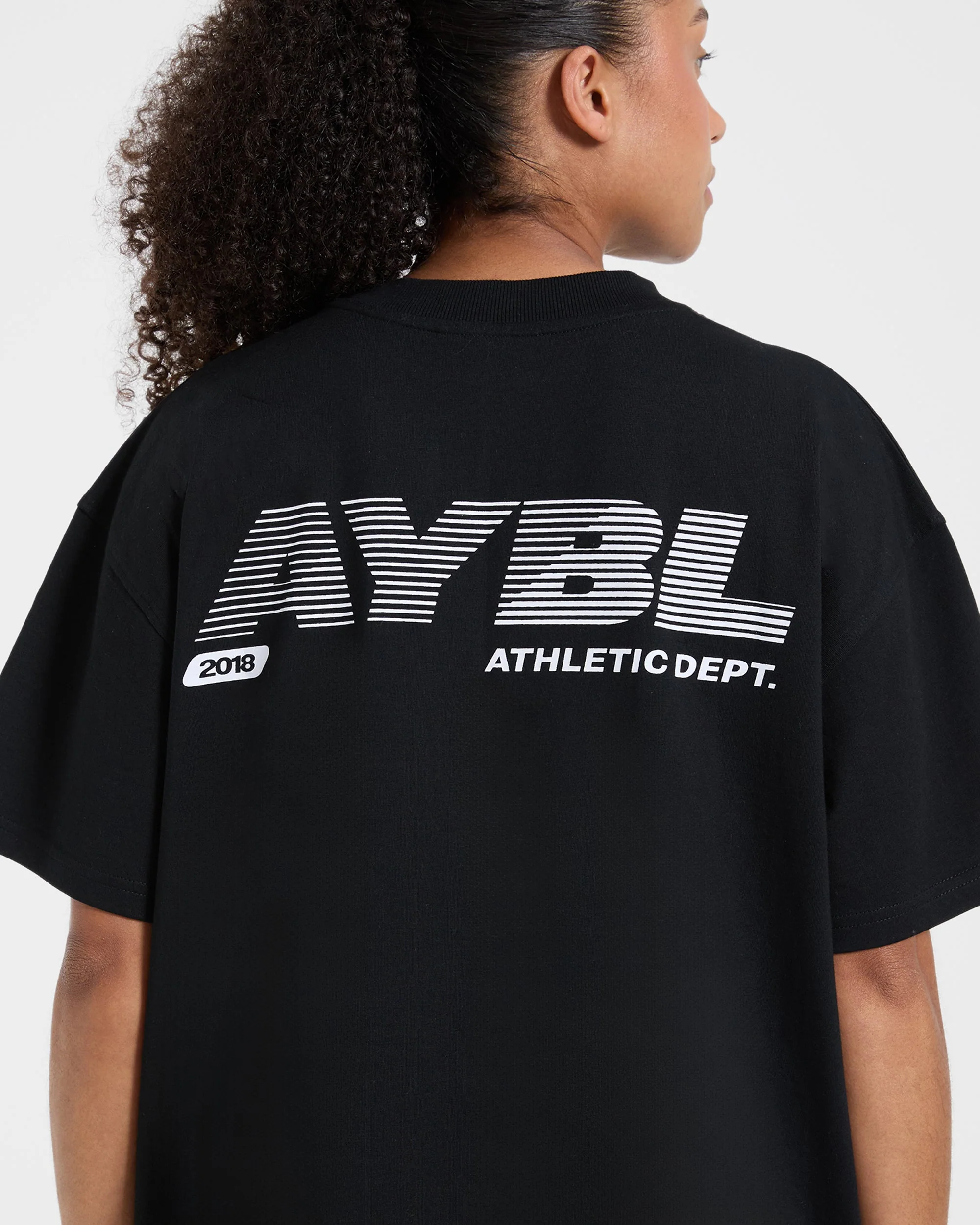 Athletics Department Oversized T Shirt - Black - Image 6