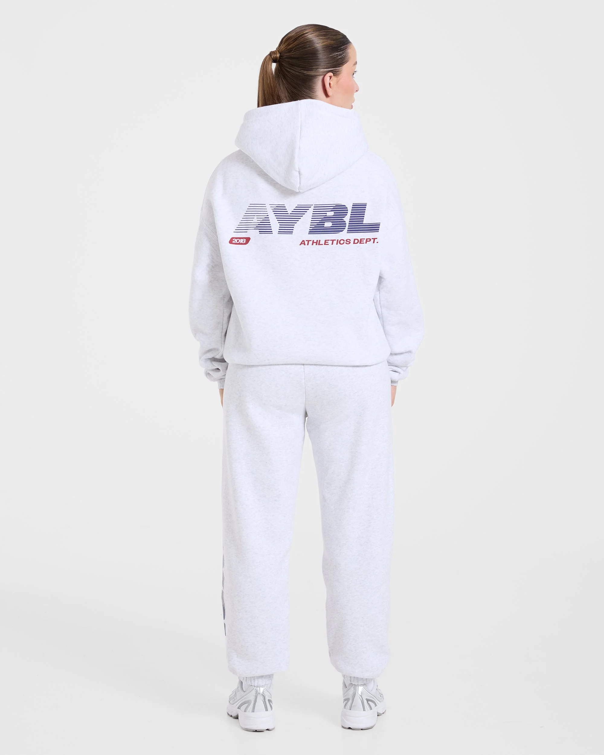 Athletics Dept Oversized Hoodie - Grey Marl - Image 4
