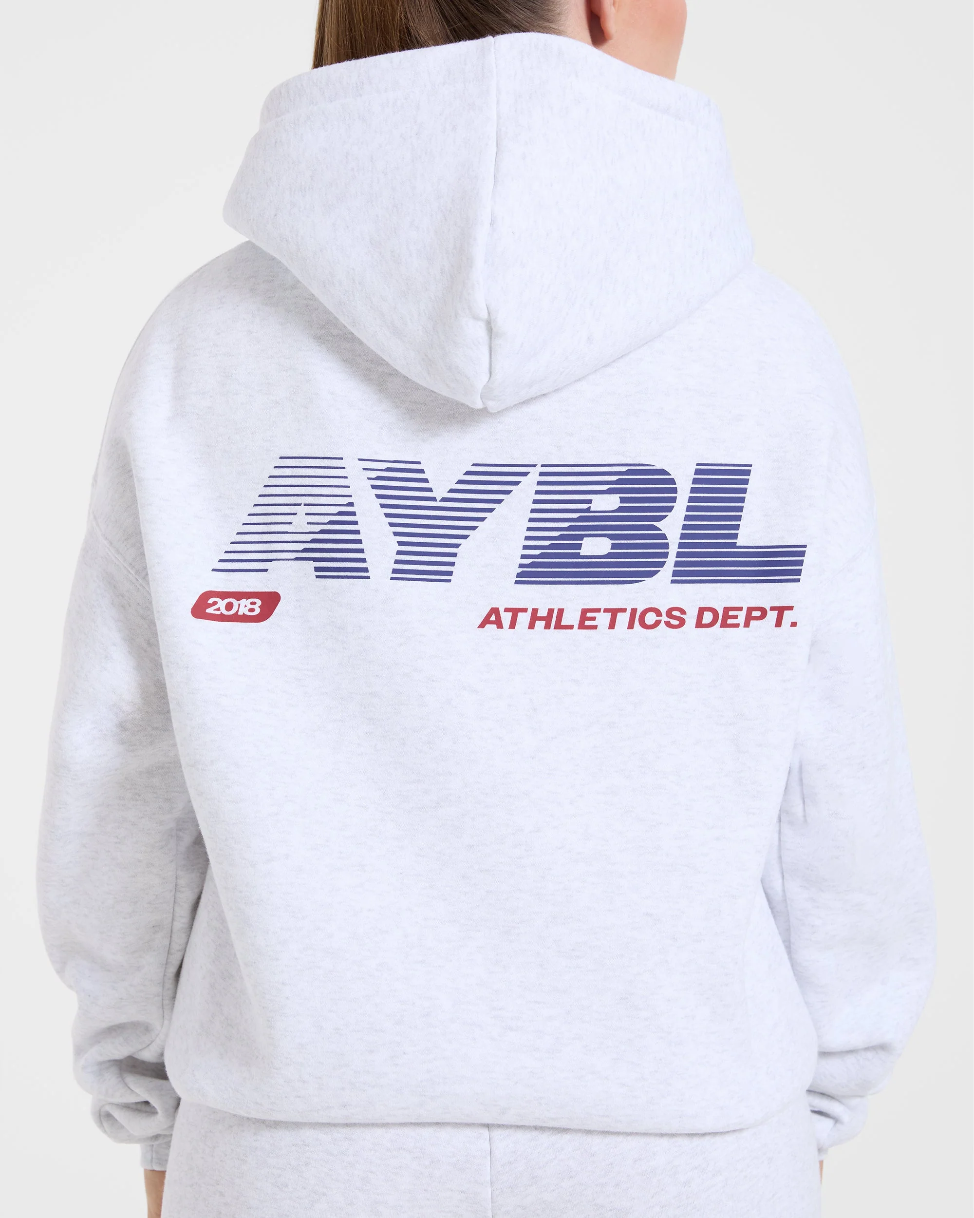 Athletics Dept Oversized Hoodie - Grey Marl - Image 6