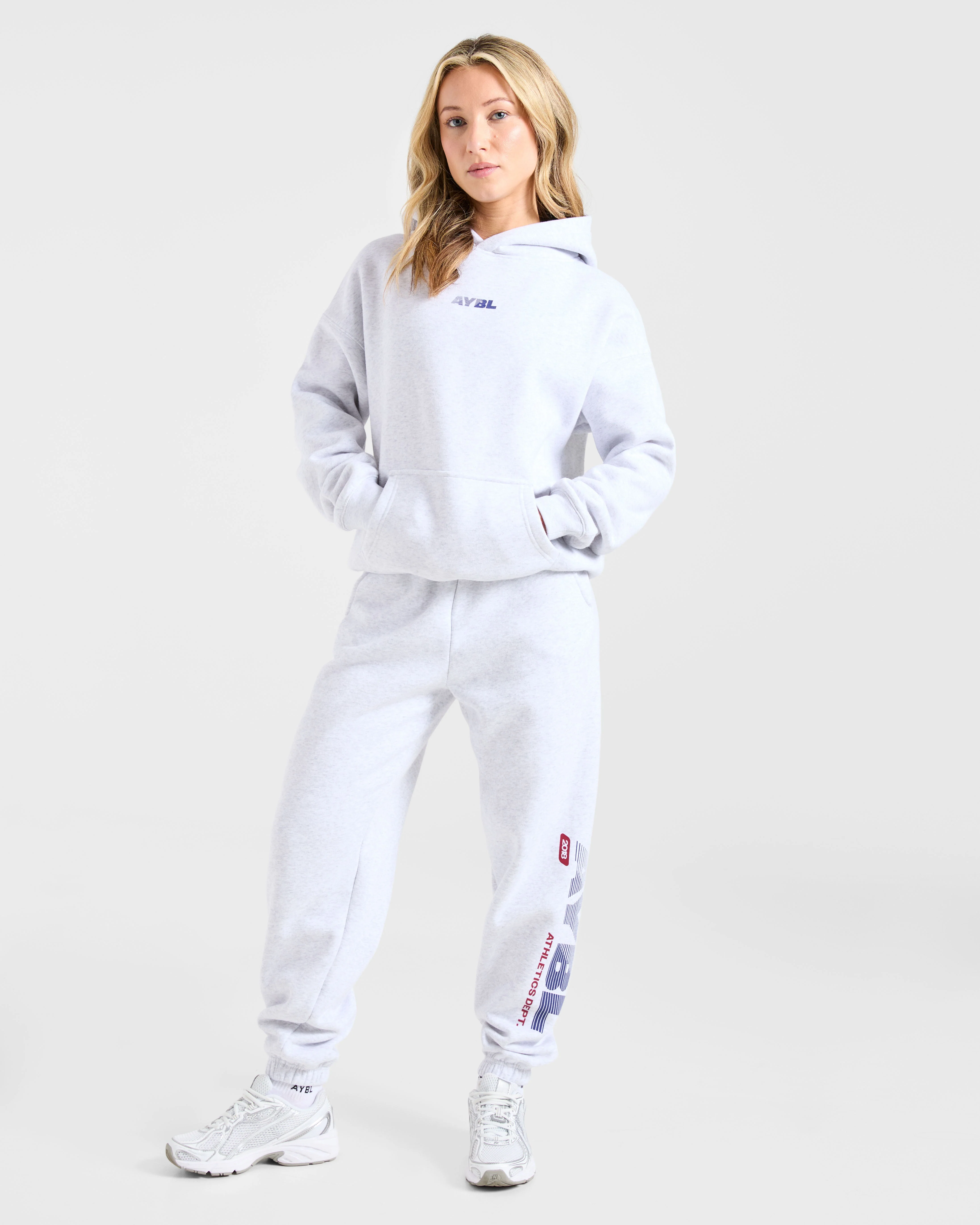 Athletics Dept Oversized Joggers - Grey Marl - Image 3