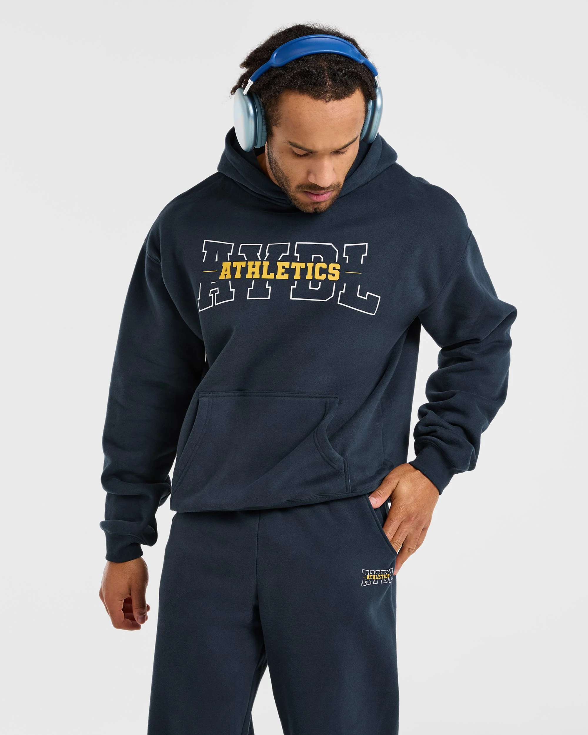 Athletics Oversized Hoodie - Navy - Image 7