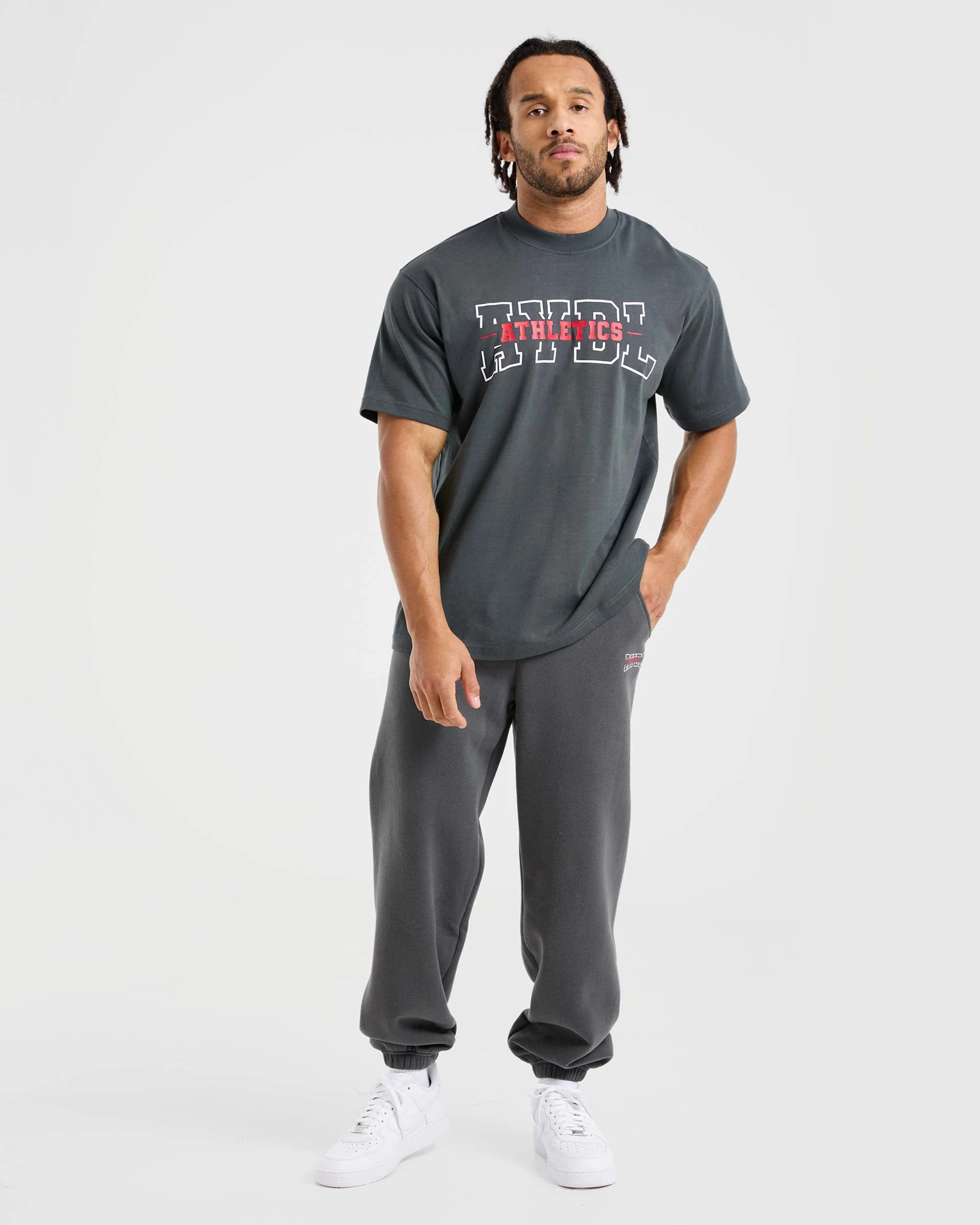 Athletics Oversized Joggers - Charcoal - Image 3