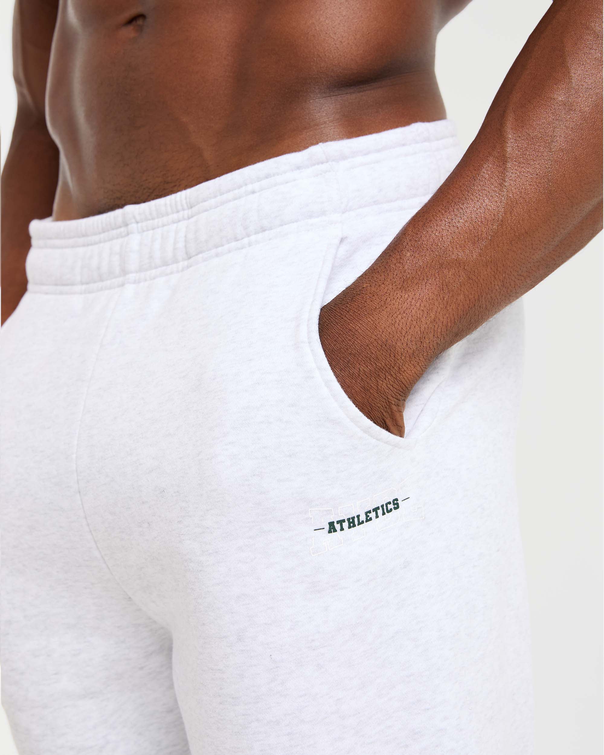 Athletics Oversized Joggers - Grey Marl - Image 5