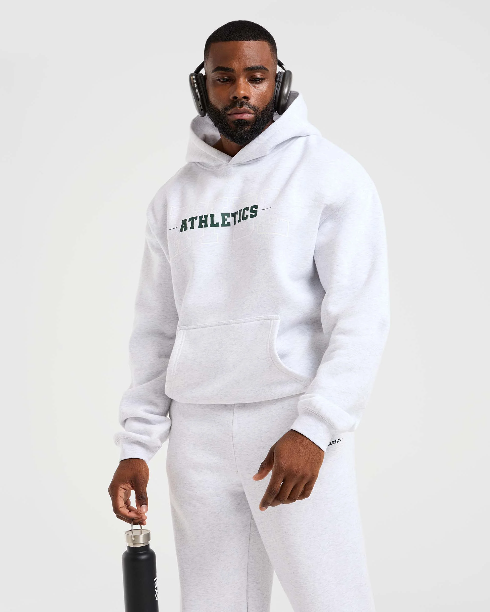 Athletics Oversized Joggers - Grey Marl - Image 7